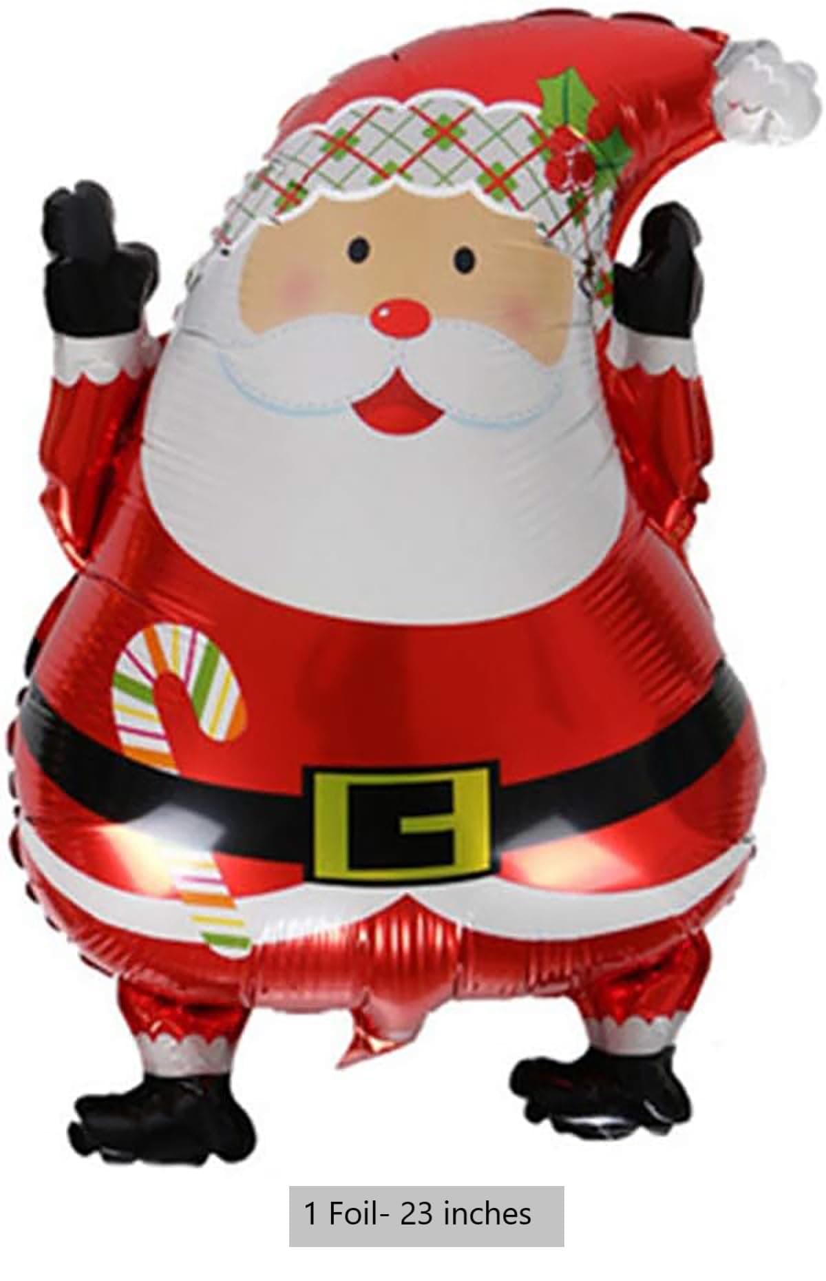 Infispace® Christmas Theme Foil Balloon Bouquet for X-Mas Home & Office Party Decoration- Pack of 5 (free straw inside)