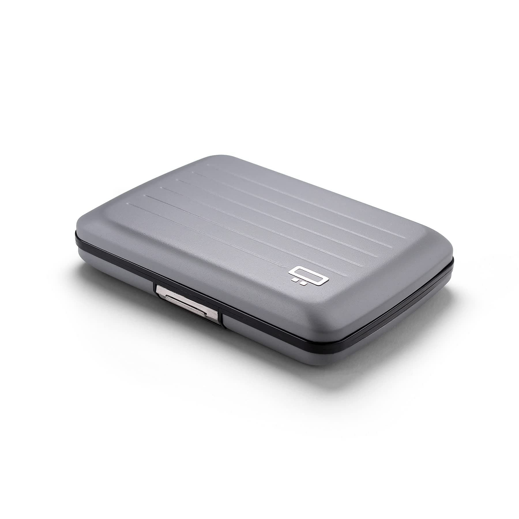 Ögon Designs - Stockholm V2 Aluminum Wallet - Metal lock and water resistant - RFID Blocking Card holder - Up to 10 Cards and Banknotes, Stone Grey Matt Paint,