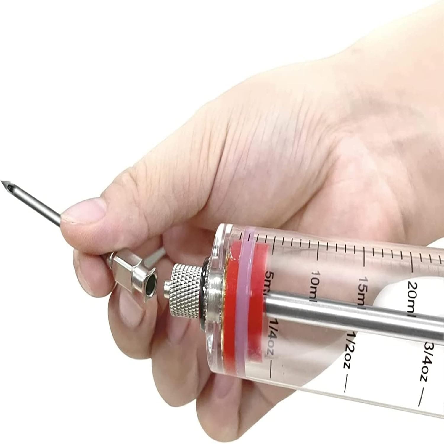 CRENTROVA Meat Injector Syringe for Marinade – 2-Ounce Food Seasoning Injector with Stainless Steel Needles – Flavor Infuser for BBQ, Chicken, Pork & Beef – Durable & Easy to Clean