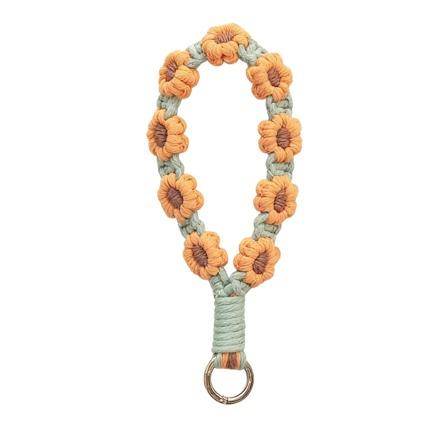 Flavizo Handmade Crochet Keychain for Women – Cute Bag Charm, Key Ring Accessory, Evil Eye Inspired Keychain, Lightweight Gift Idea, Macrame Style Key Chain for Girls, Purse & Backpack Decoration