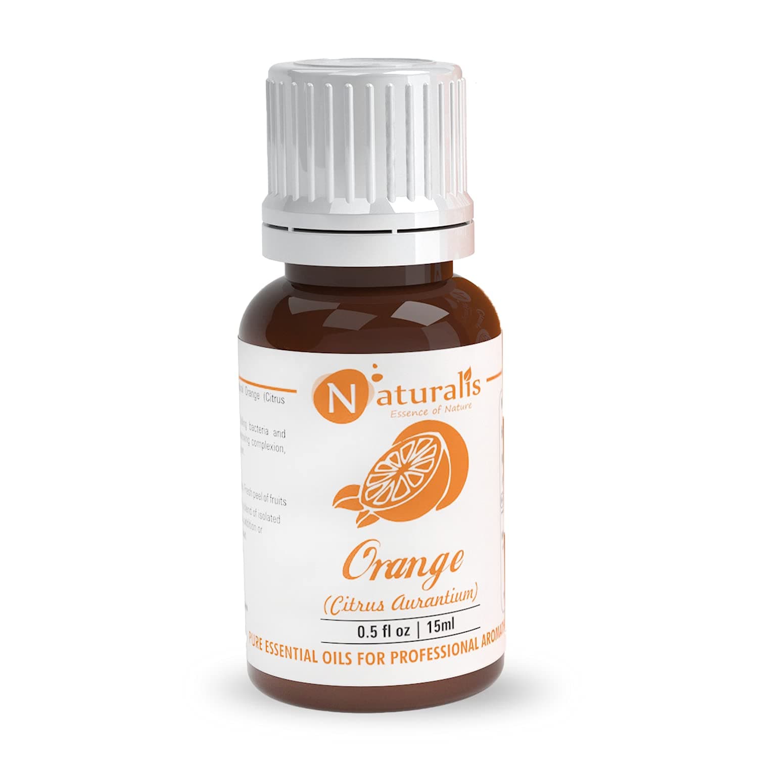Naturalis Essence of Nature Cold pressed Orange Essential Oil 100% Undiluted Pure and Natural Therapeutic grade for Skin Care, Relief from Stress & Anxiety and Aromatherapy - 15ml