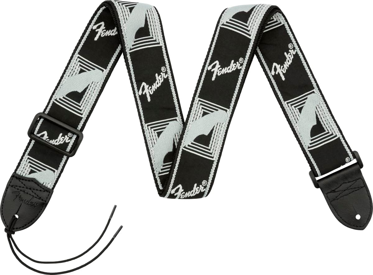 Fender Guitar Strap, 2" Monogrammed Strap Black/Light Grey/Dark Grey 990681543