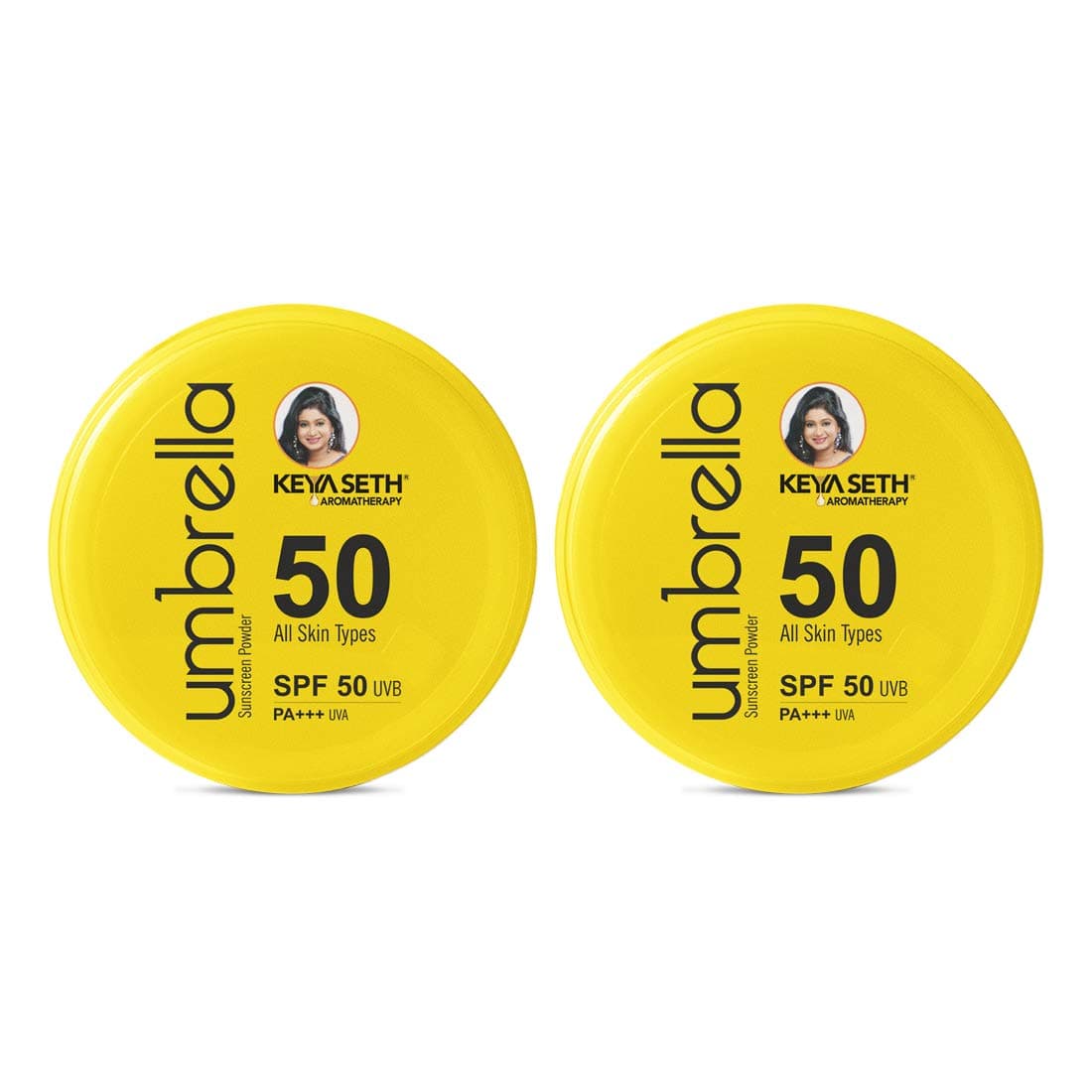 Keya Seth Aromatherapy, Umbrella Sunscreen Advance Treatment Solution and Powder, Long Lasting & Sweat Resistant Formula, UVA and UVB Protection, Enriched with Almond
