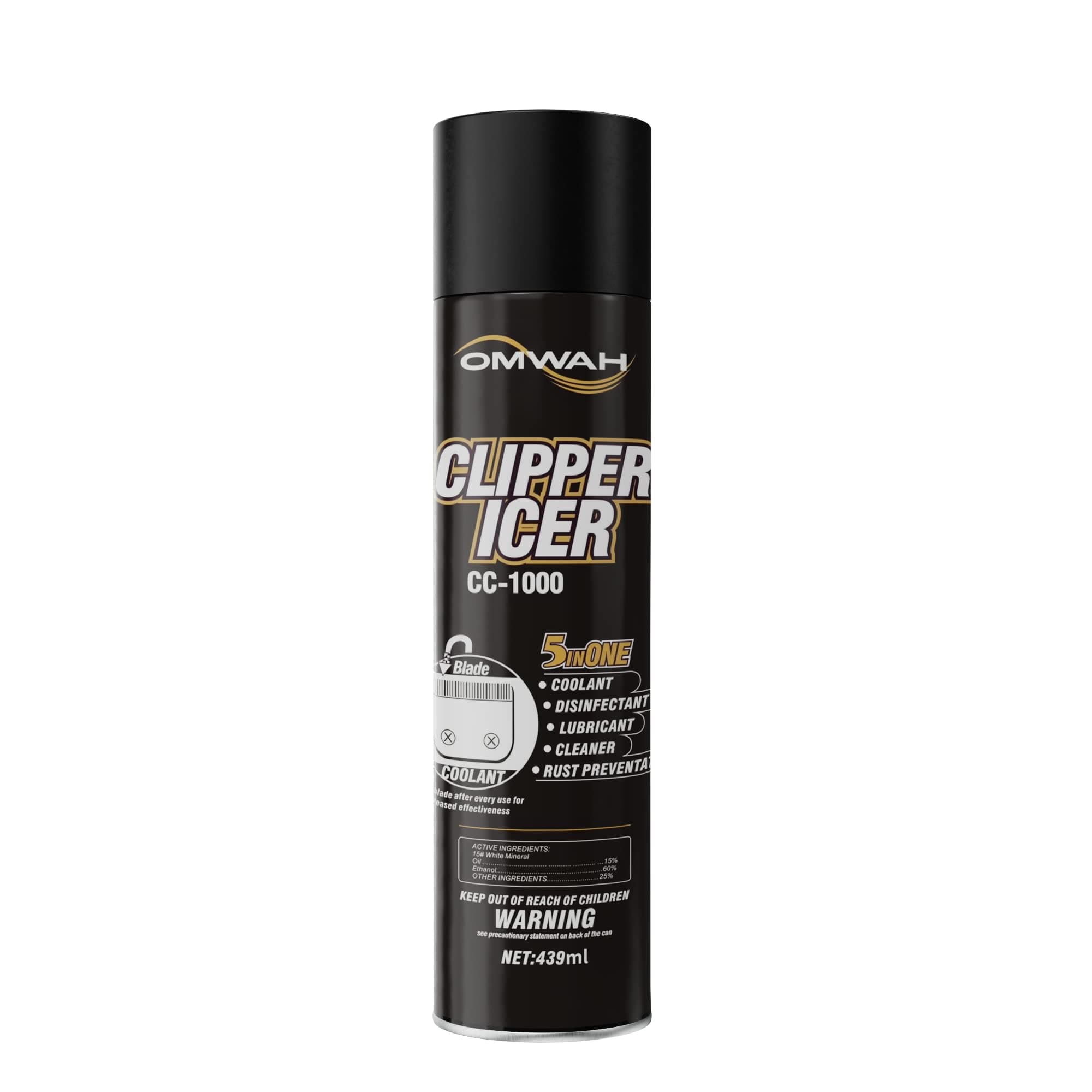 OMWAH 5 in 1 Clipper Icer Blade Cleaner and Lubricant Clipper Spray 1 Pack (15 oz.)…