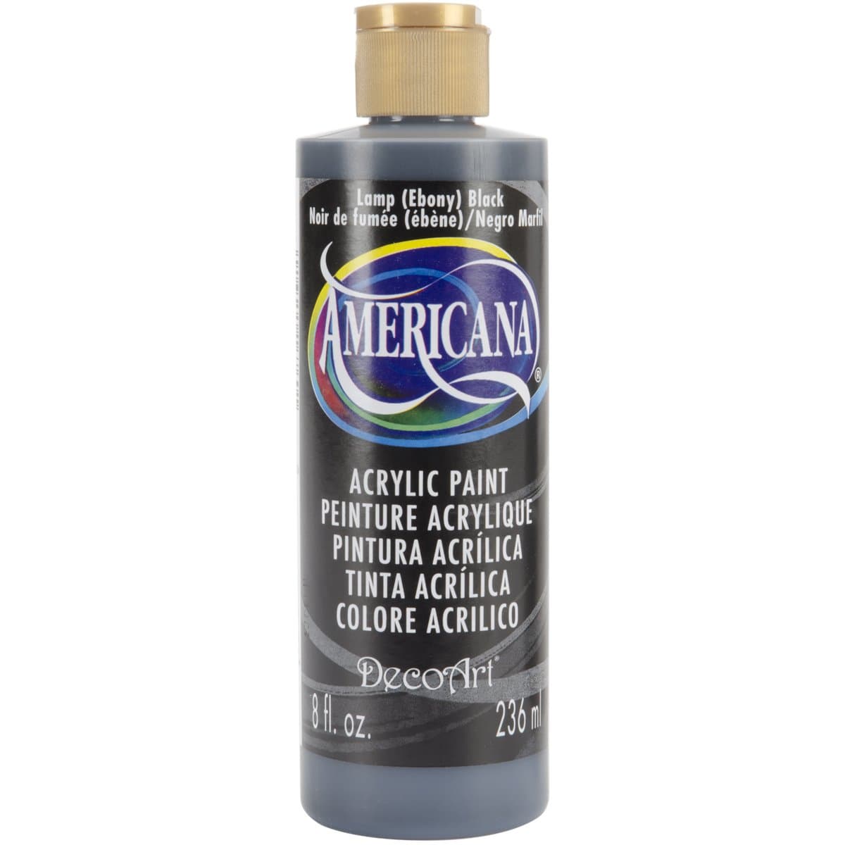 Americana Acrylic Paint 8oz-Lamp (Ebony) Black