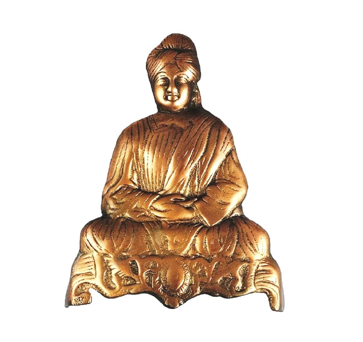 numeroastro Swami Vivekanand Sitting Idol In Aluminium/Copper (21 cm) (1 Pc)