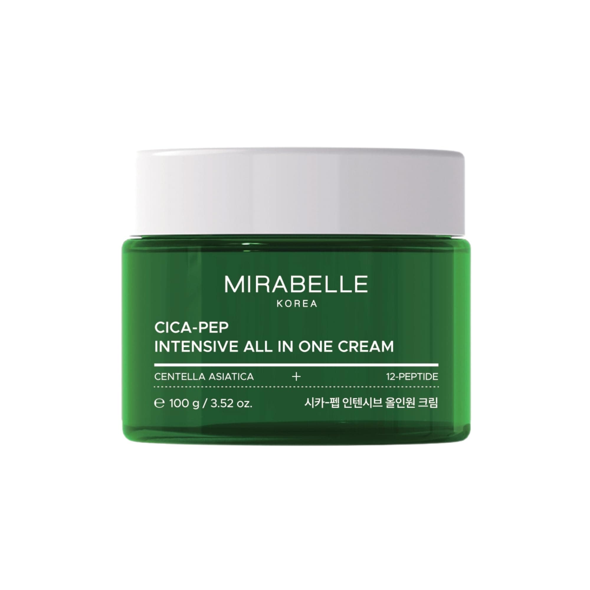 Mirabelle Korea Cica-Peptide Intensive All-in-One Cream 100g | Korean Skincare for Acne Treatment & Collagen Boost | Peptides & Sal Tree Butter | Anti-Aging Face Moisturizer for Men & Women | All Skin Types
