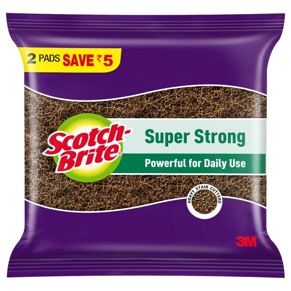 Scotch Brite Heavy Duty Scrub Pad, Large, Count of 4