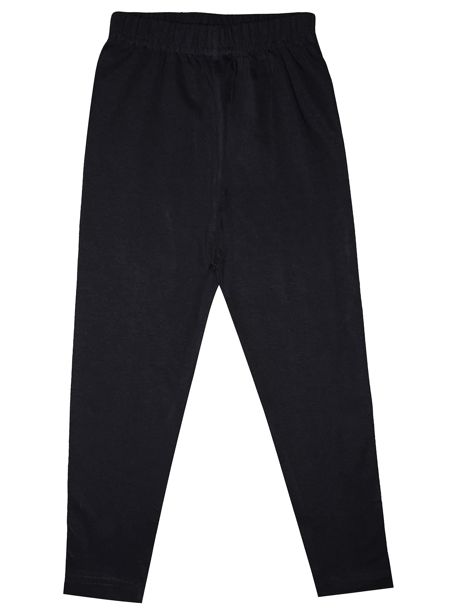 KiddoPanti Girl's Regular Fit Cotton Leggings (AW21GLG051039_Black_6 Years-8 Years)