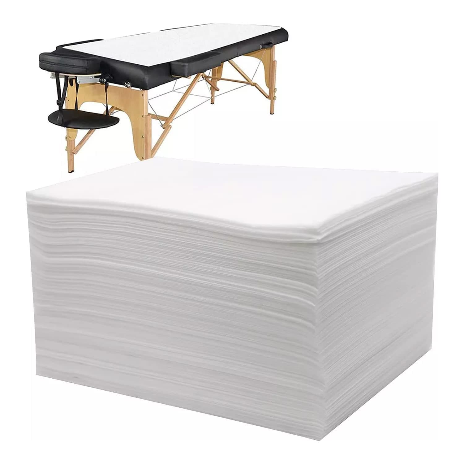 CUFF- SHIELD Disposable Bed Sheet (Color-White, Size-31x72inch, Fabric-25GSM nonwoven) for spa, Massage, Salon, Hotel