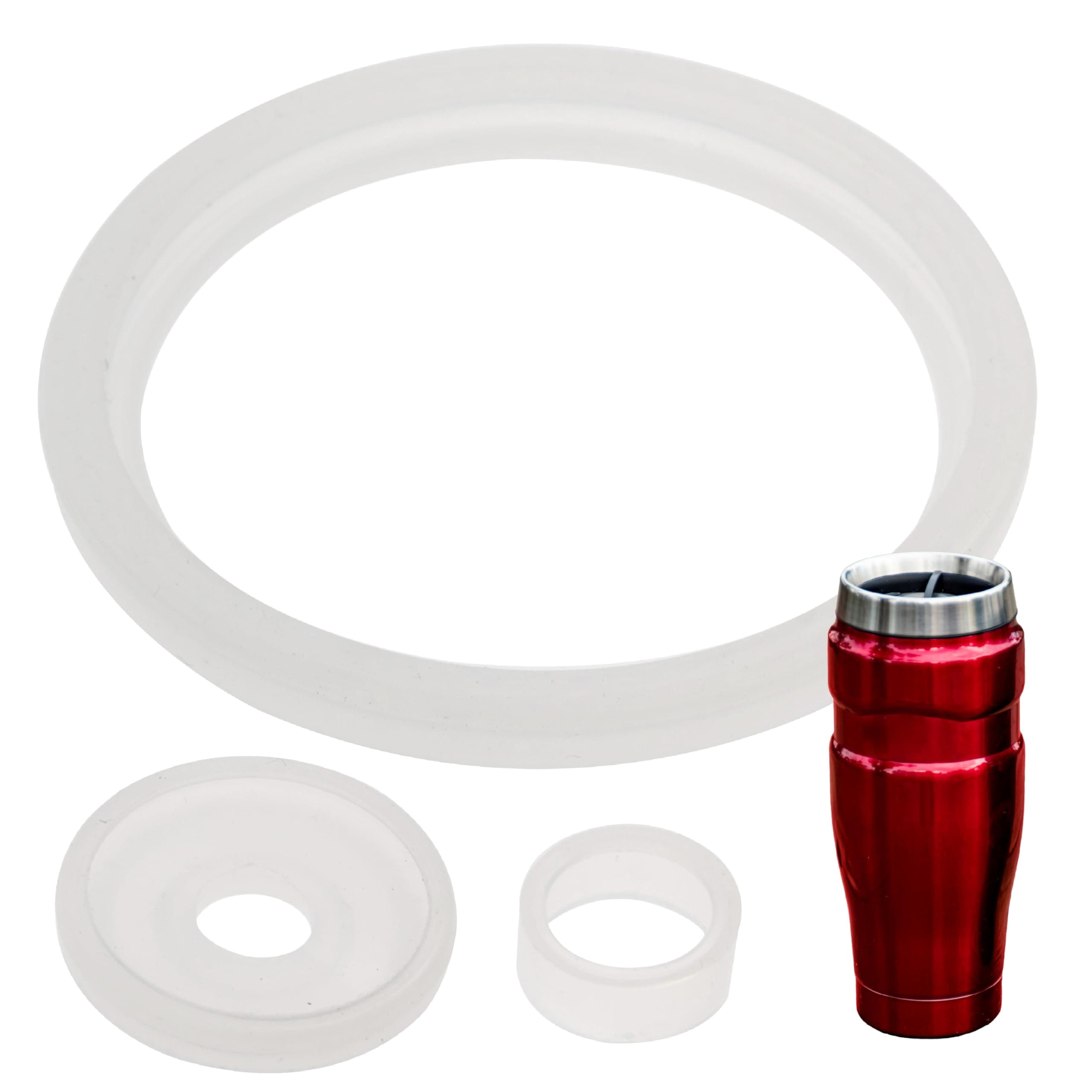 2 Sets of Thermos Stainless King (TM) -Compatible 16 Ounce Travel Tumbler/Mug Gaskets/Seals by Impresa Products - BPA-/Phthalate-/Latex-Free - 2 Full Per Kit