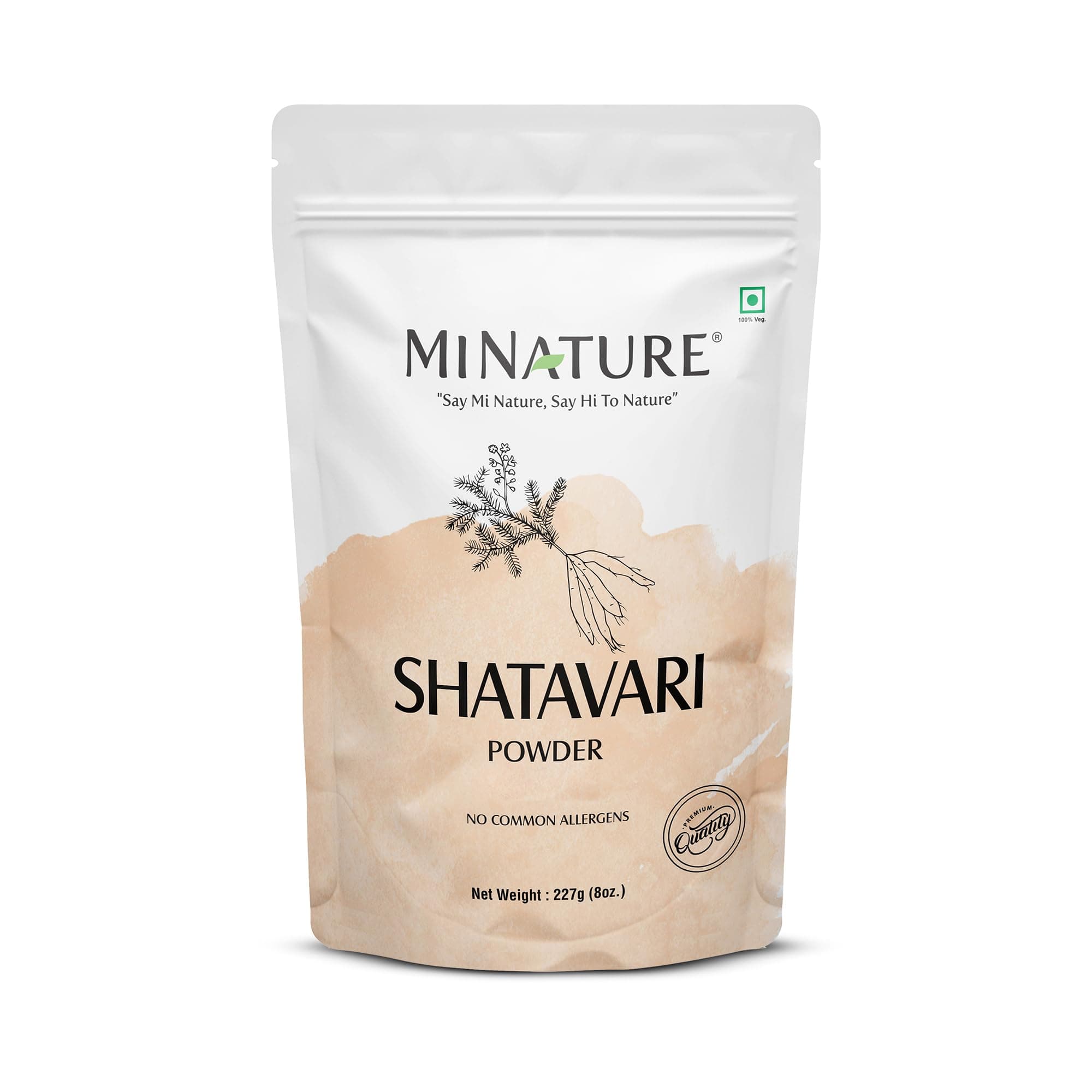 Mi Nature Shatavari Powder (Asparagus Racemosus) | 8 ounce (227 g)| Non-GMO | Resealable Zip Lock Pouch