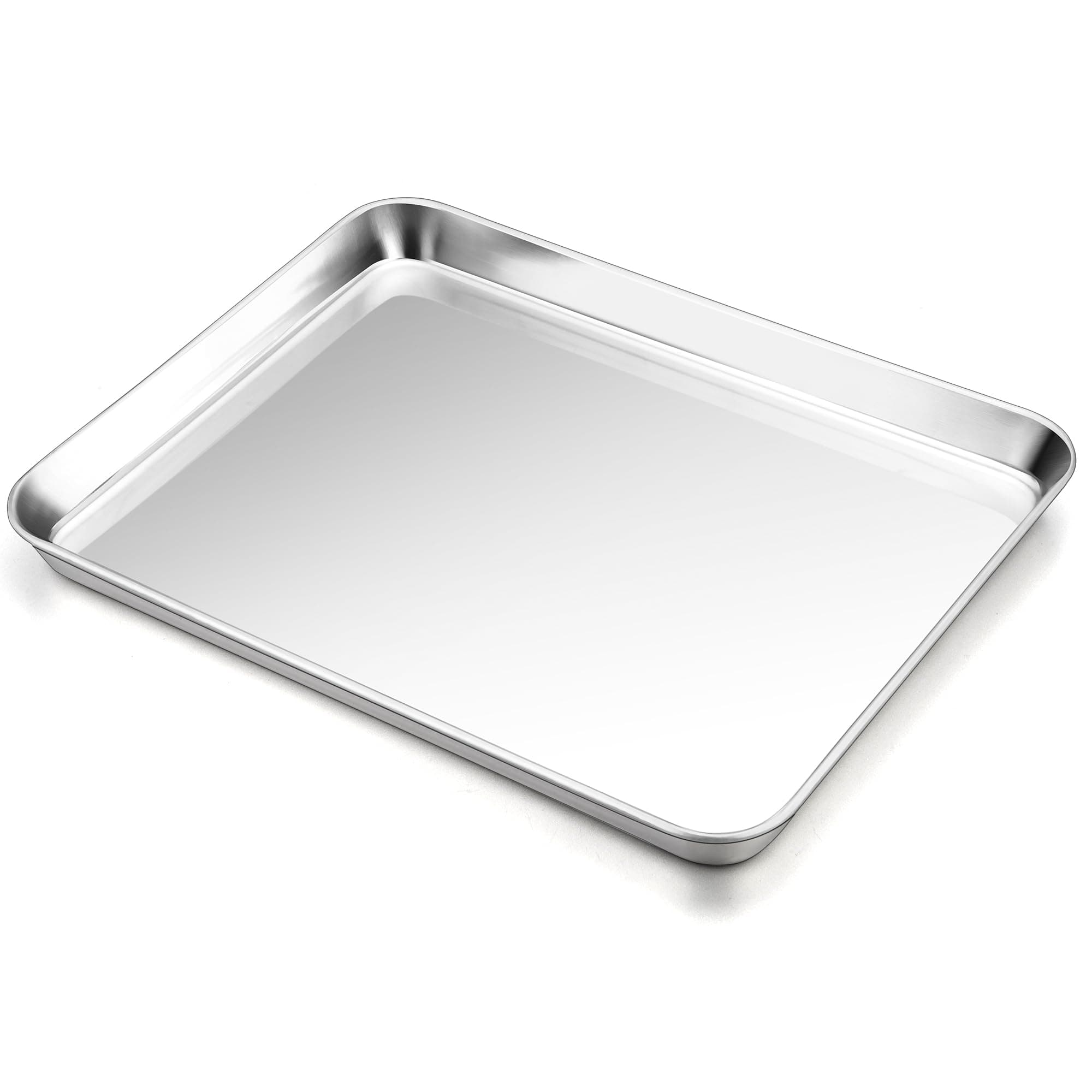 Large Baking Sheet, P&P Chef Stainless Steel Cookie Sheet Baking Pan Tray, Rust Free & Dishwasher Safe, Healthy & Non Toxic, Mirror Finish & Easy Clean
