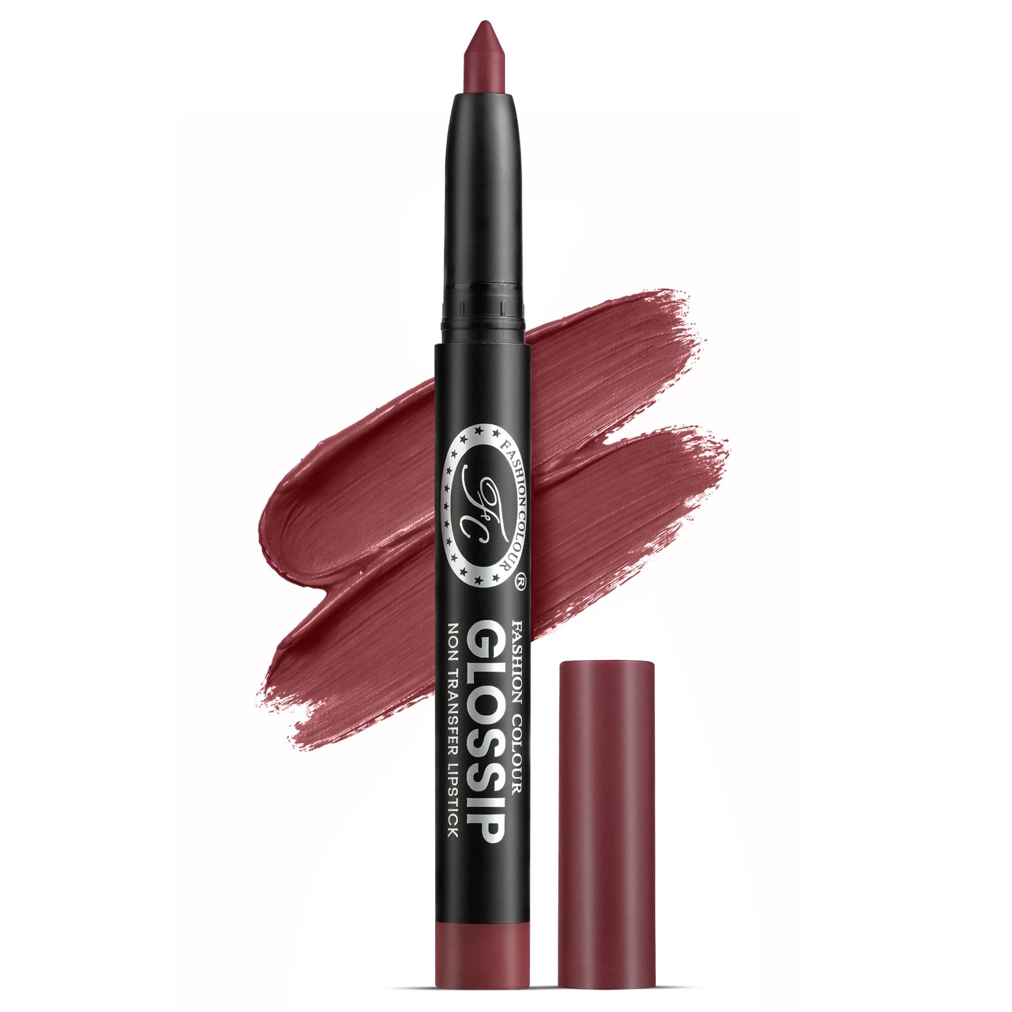 Fashion Colour Glossip Non-Transfer Lipstick | Long-Lasting 12 Hours Stay | Retractable Lip Crayon | One Swipe Application | Available in 26 Vibrant Shades