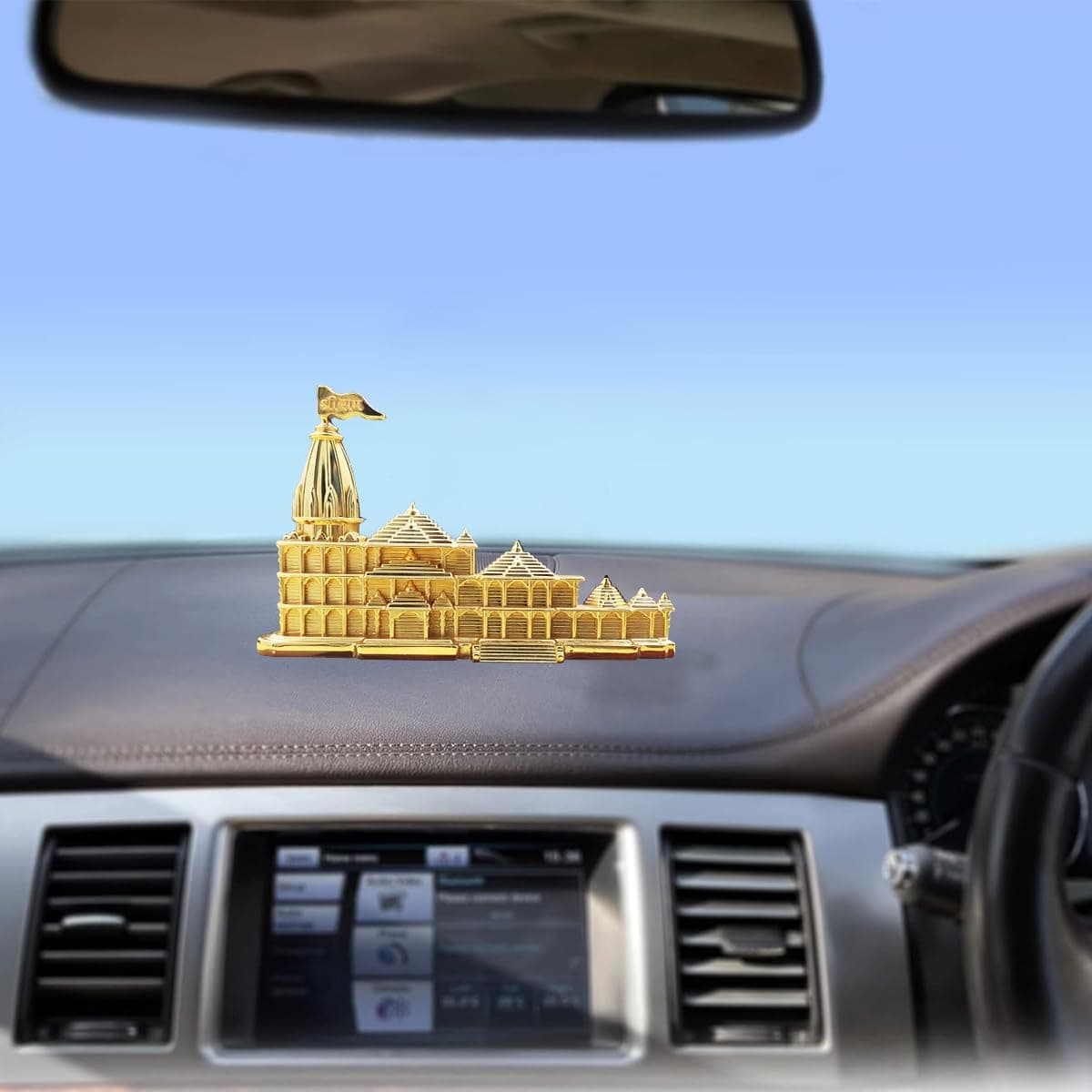 Saugat Traders Ayodhya Shree Ram Mandir Architectural Model Showpiece for Home Decor, Office | Metal Showpiece | Spiritual Diwali Gifts