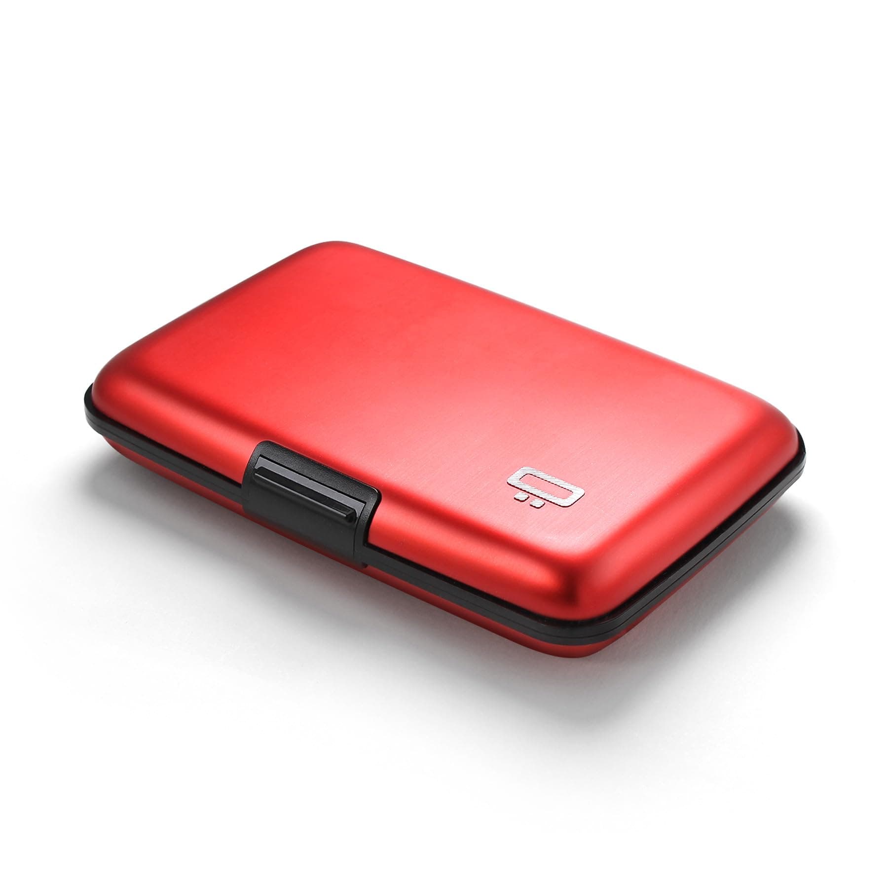 Ogon RFID Aluminum Small Ribbed Wallet (Red)