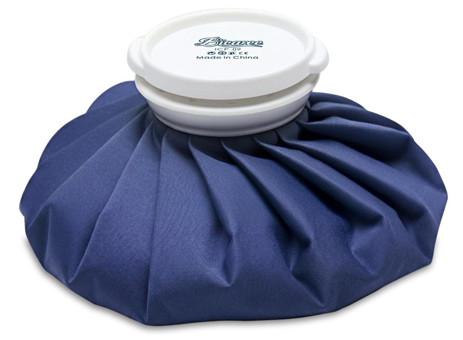 BICAREE Ice Pack for Injuries Reusable, Ice Bags Hot Water Bag for Hot & Cold Therapy and Pain Relief with Cover, No-Leak Elastic Breathable Ice Bag, Size 9", Blue