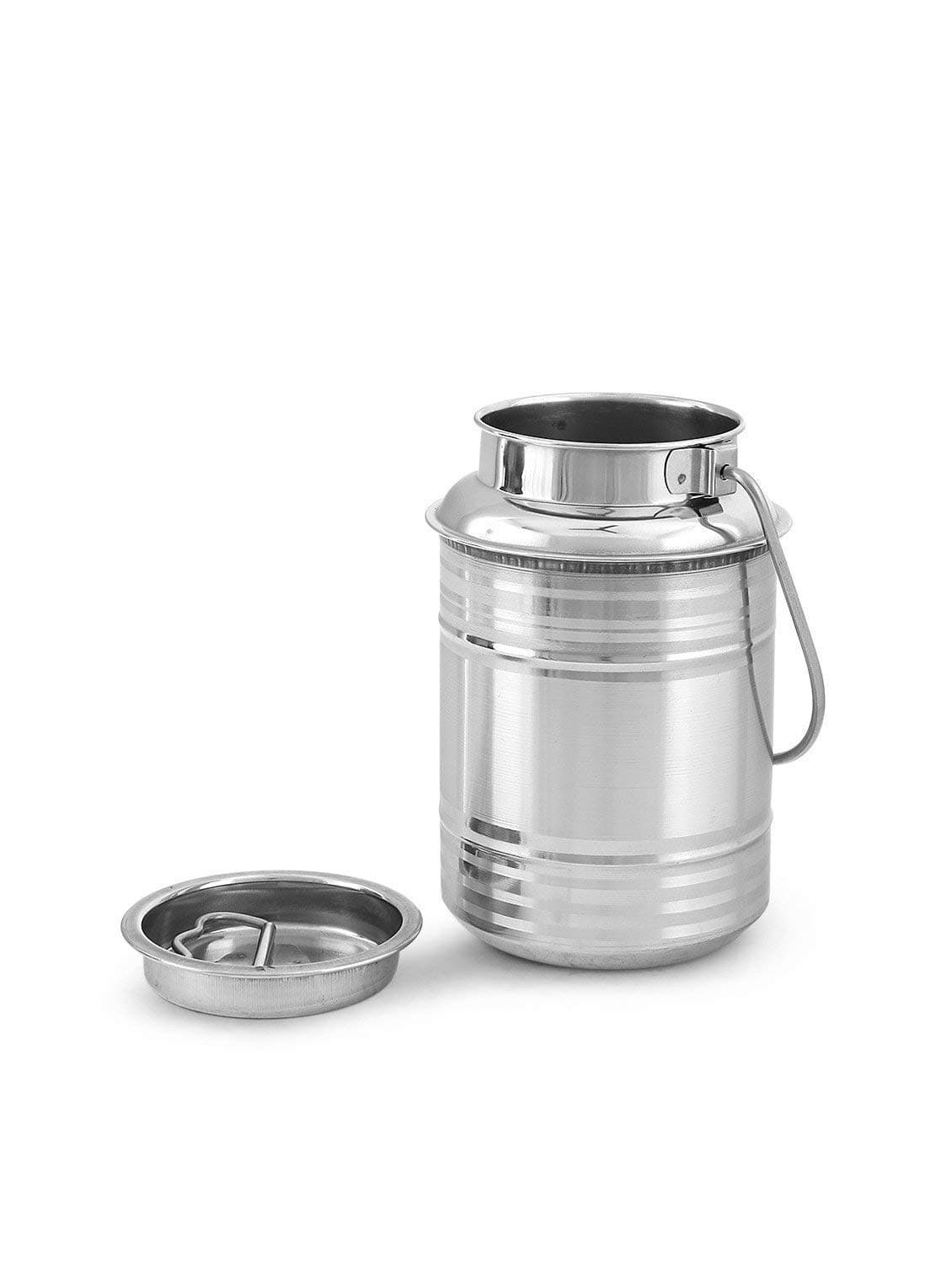 Super HK - 3 L Steel Milk Container with LID (Silver)