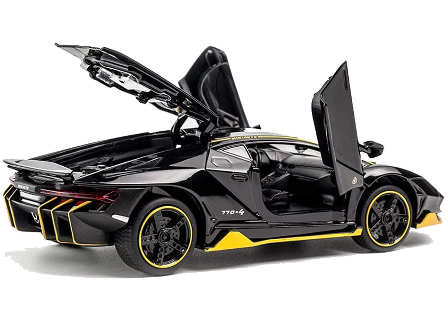 EUPHORIA Die Cast Collection Metal Lamborghini Centenario Lp 770-4 Model Car, Pack of 1, Black Scale Model 1:32 Music and Light