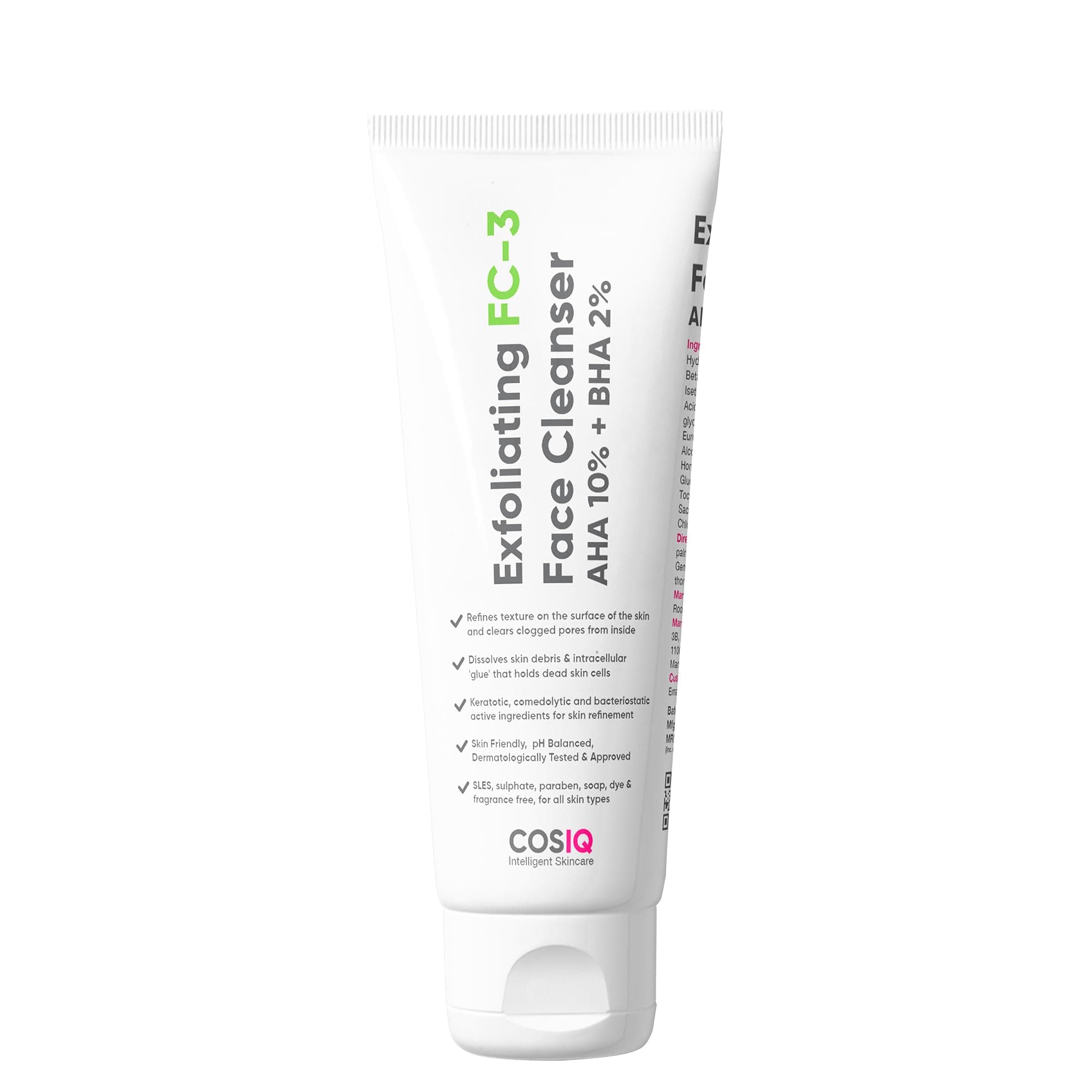 COS-IQ Salicylic Acid Face Wash 2% with 10% Glycolic Acid For All Skin Type