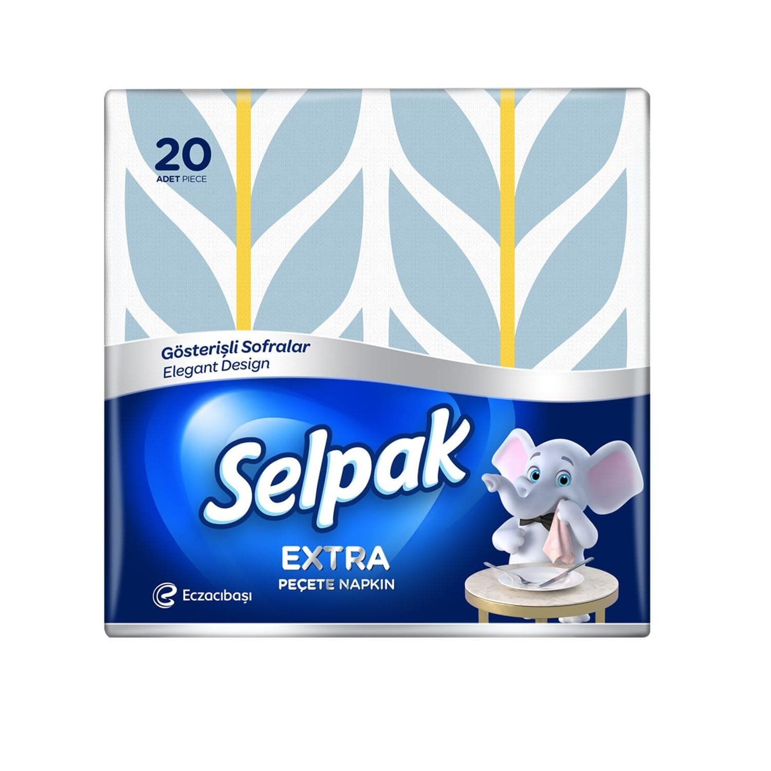 Selpak Deluxe Printed Napkin 3ply 20sheets, White, PTDLX