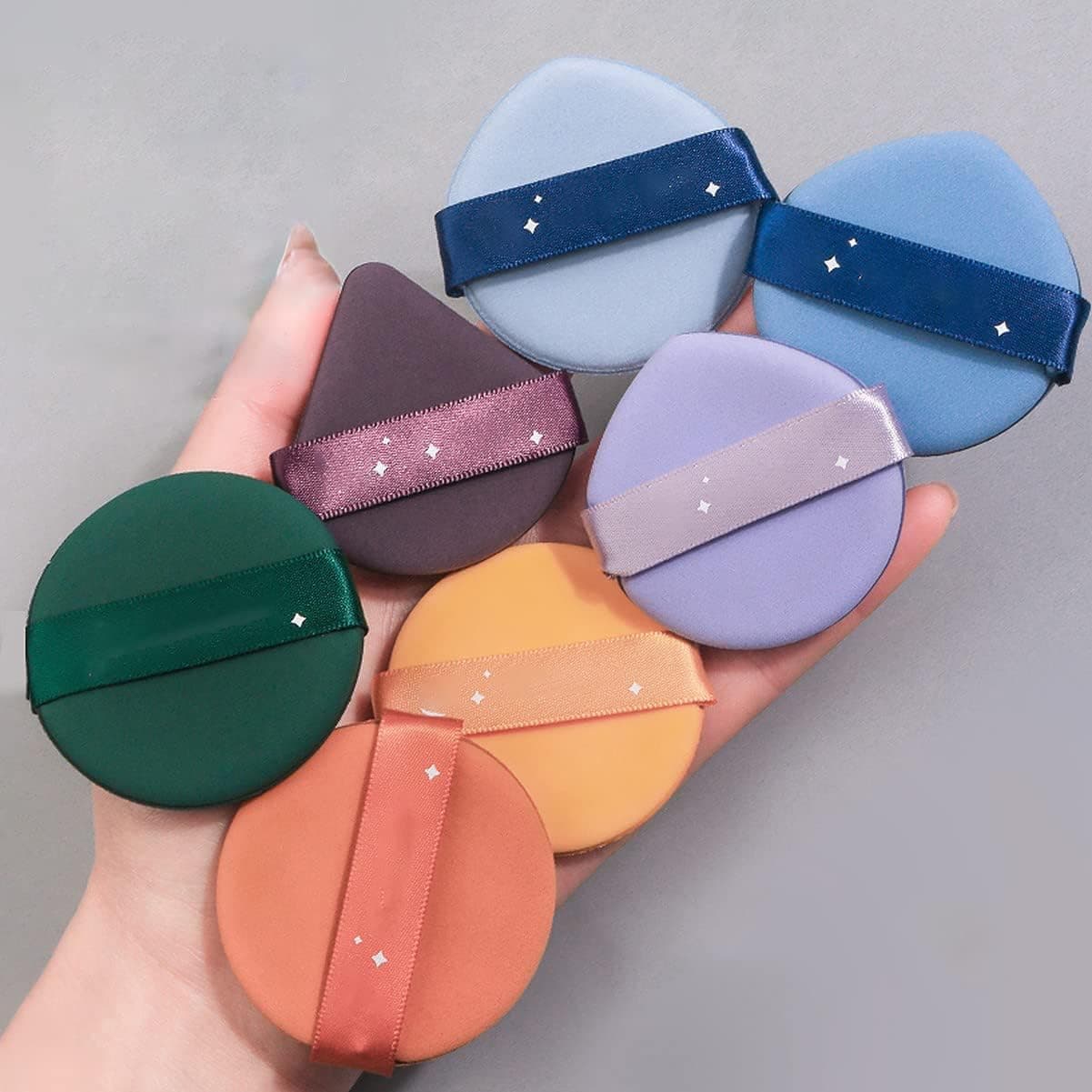Makeup Sponge Puff Set with Case – Ultra Soft Beauty Blender Sponges for Liquid, Cream & Powder – Reusable, Latex-Free, Low Absorption Makeup Pads – Easy to Clean, Face Puff Cleaner for Travel & Daily Use (Beauty Blender 7)