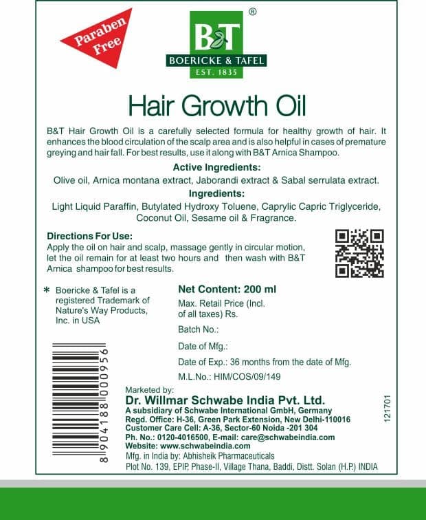 Dr.Willmar Schwabe Hair Growth Oil - 200ml