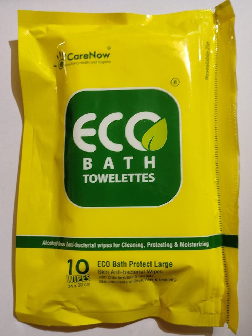 ECO bath Towelettes Large Ziplock - 6 packs X 10 wipes = 60 wipes