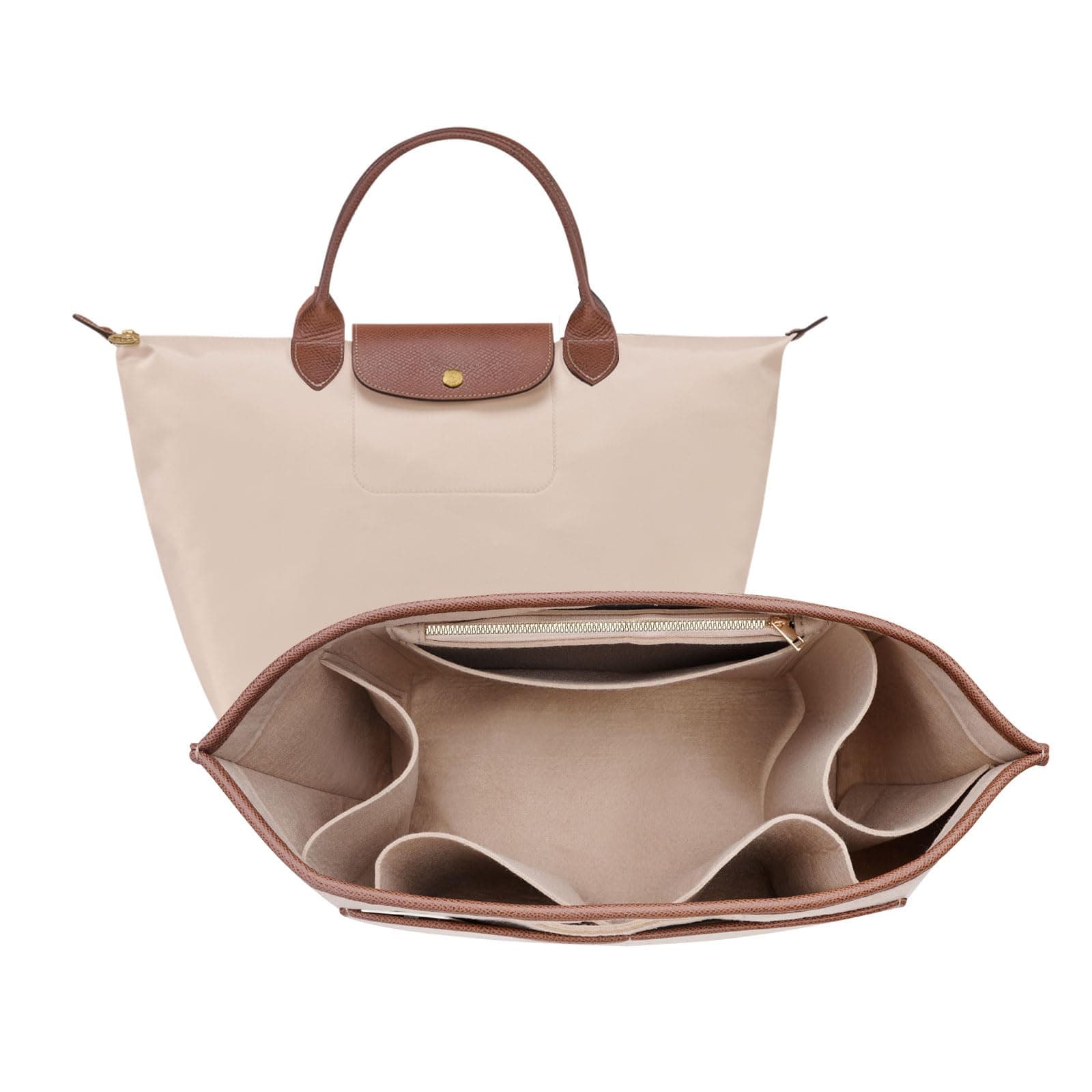 ZTUJO Bag Organizer Insert For Longchamp le pliage, Premium Felt LongChamp tote Organizer Insert, Compatible with Longchamp Bag Women Handbag Le Pliage Energy, Shoulder Bag,Top Handle, Xtra