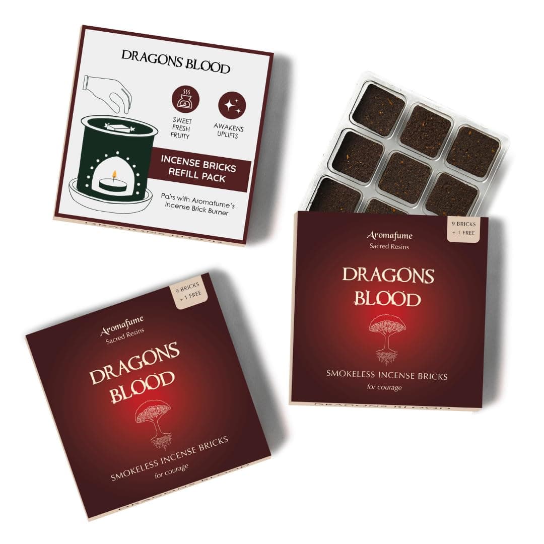 Dragons Blood Incense Bricks Refill Pack, 3x9, Aromafume