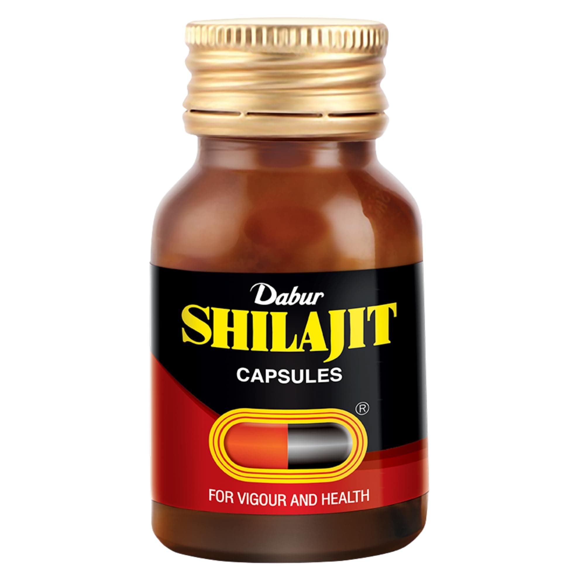 Dabur Shilajit Ayurvedic Capsules - 30 capsules | Pure Shilajit with Antifatigue and Anti Inflammatory Benefits | For Vigour, Strength and Ayuvedic Health | Immunity Booster