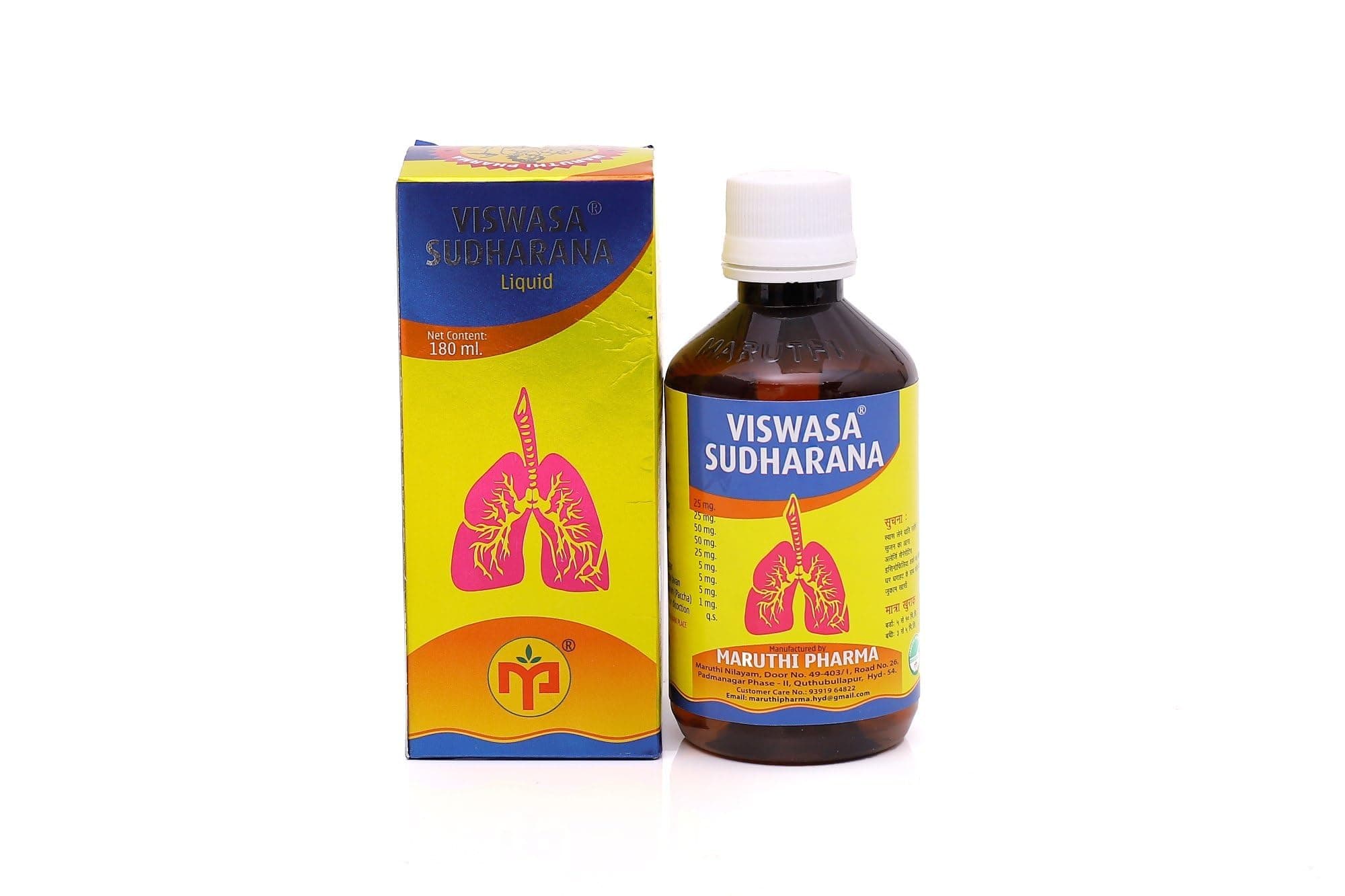 Maruthi Pharma Viswasa Sudhrana Syrup (180ml), Yellow