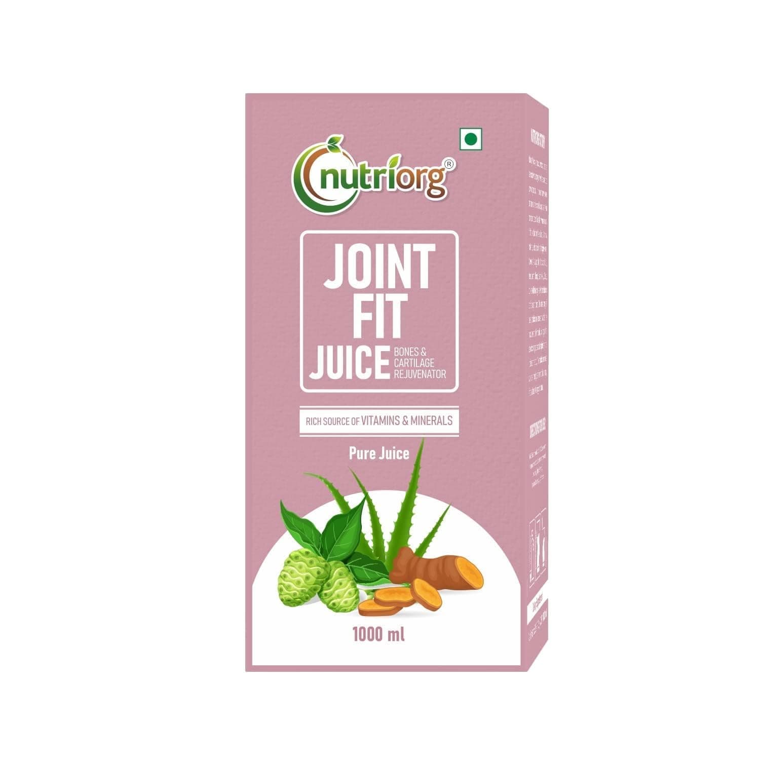 Nutriorg Joint Fit Juice 1Ltr | Natural Joint Pain Relief with 16 Ayurvedic Herbs | Reduces Swelling, Improves Flexibility & Muscle Strength | For Men & Women