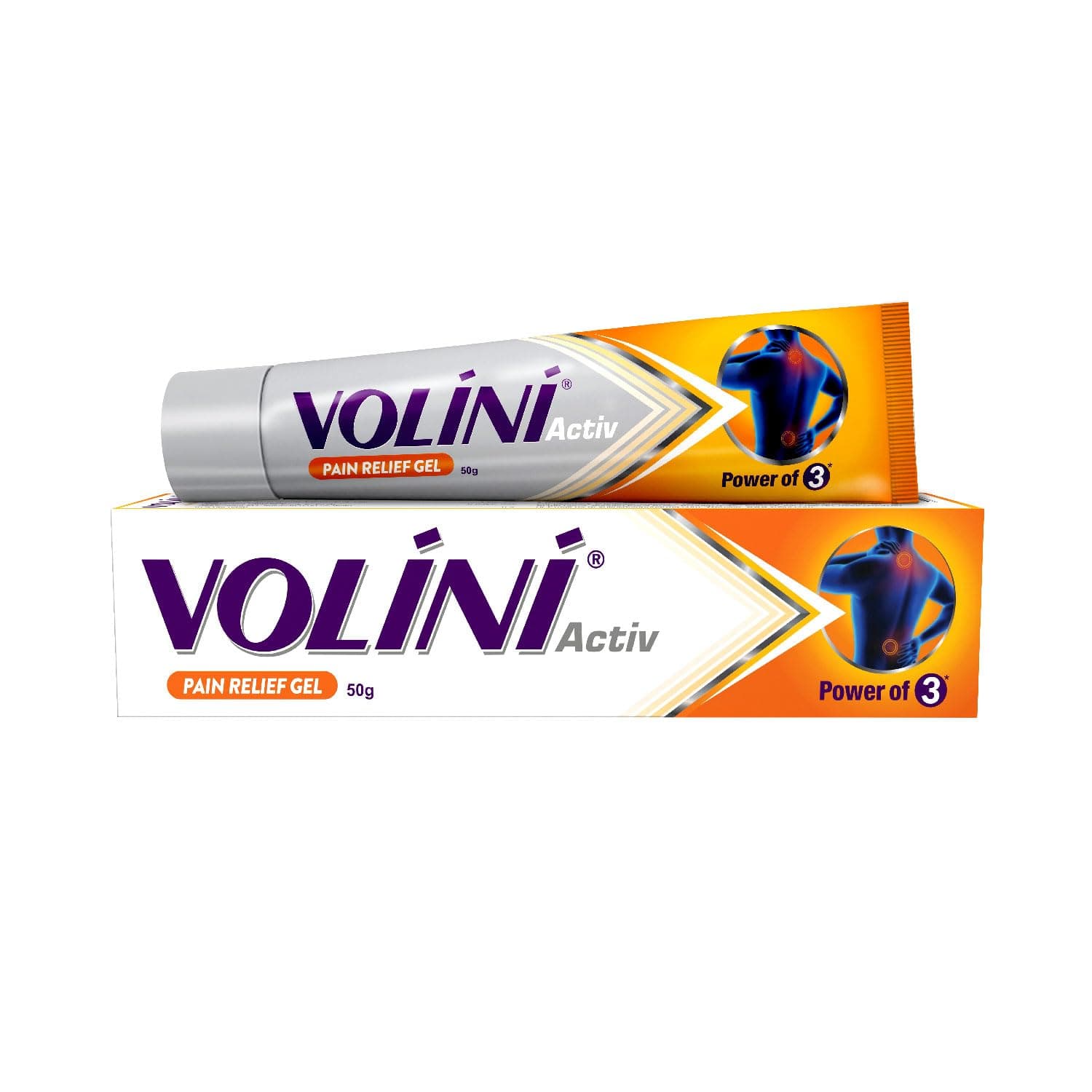 Volini Activ Pain Relief Gel 50 g | Quick Relief from Back Pain, Neck/Shoulder Pain, Sprain & Joint Pain | With Powerful Ingredients – Gandhapura Oil, Pudina Satva, Shallaki Gum & Capsaicin | Recommended for Sports Injuries, Active Lifestyle Injuries & Everyday Pain Relief