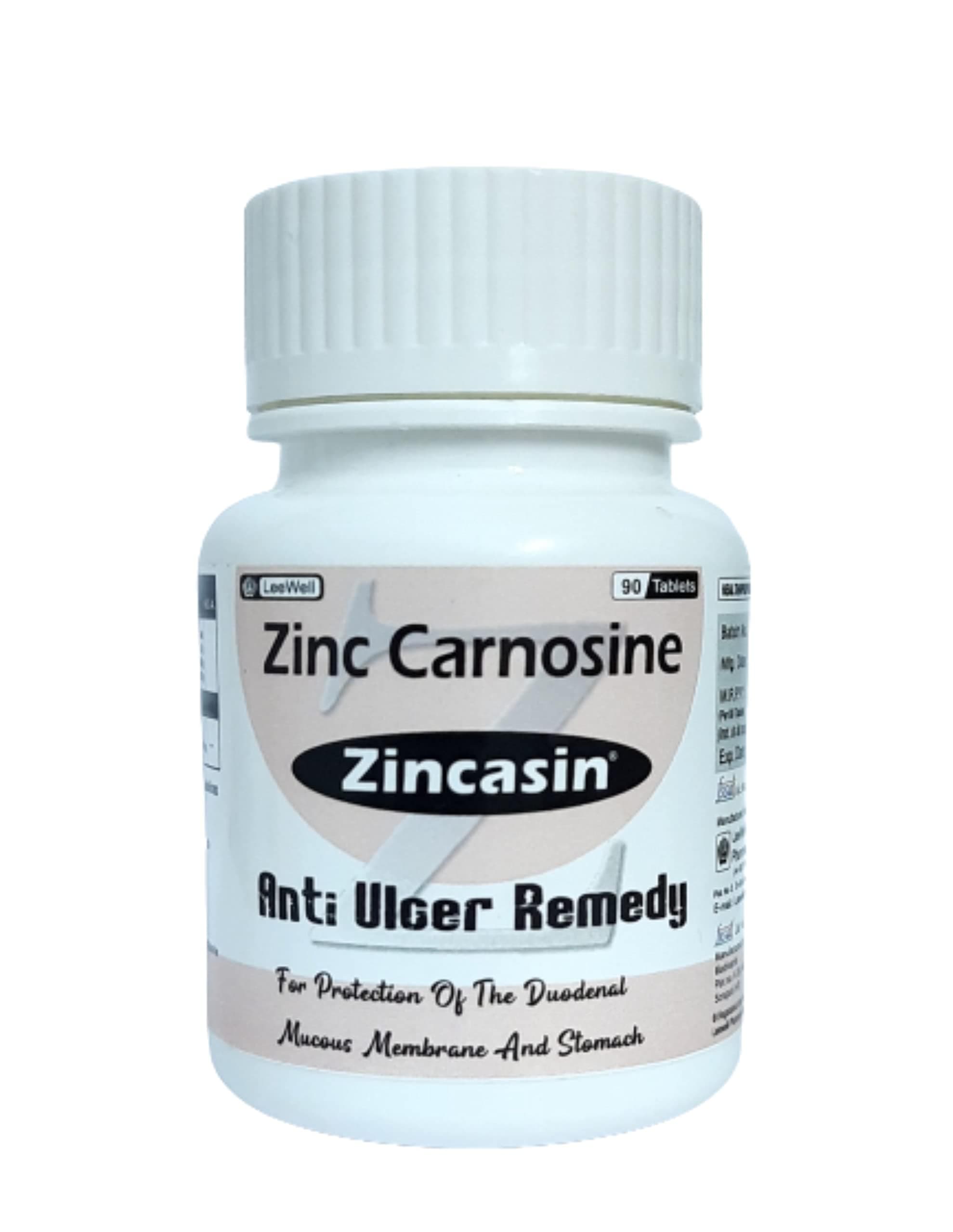 Zincasin Zinc Carnosine Tablets, 90 Tablets