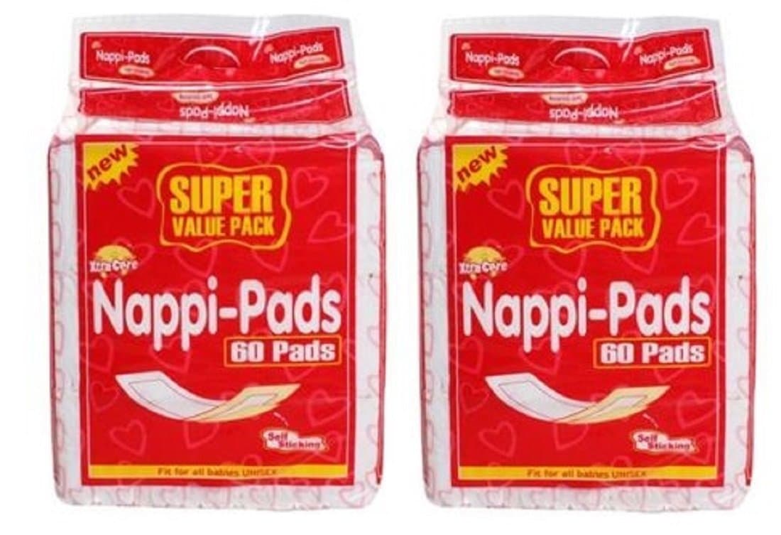 Xtra Care Nappi Pads Pack of 2 -120 Pieces (60 Each)