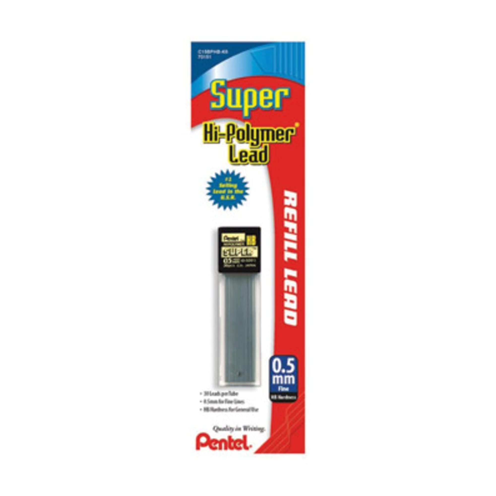 Pentel Super Hi-Polymer Lead Refill HB, Lead