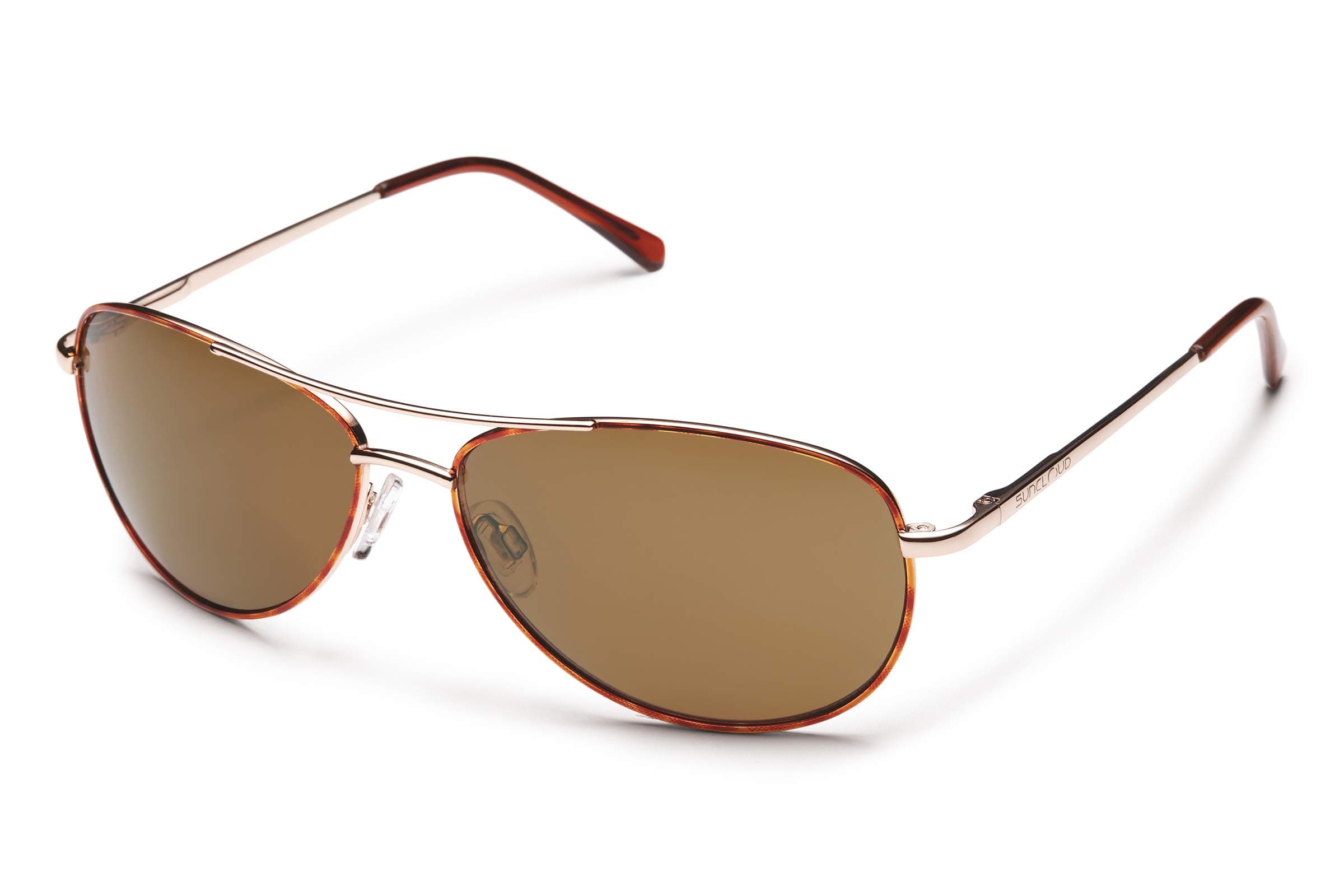 Suncloud Patrol Polarized Sunglass with Polycarbonate Lens, Tortoise Frame/Brown
