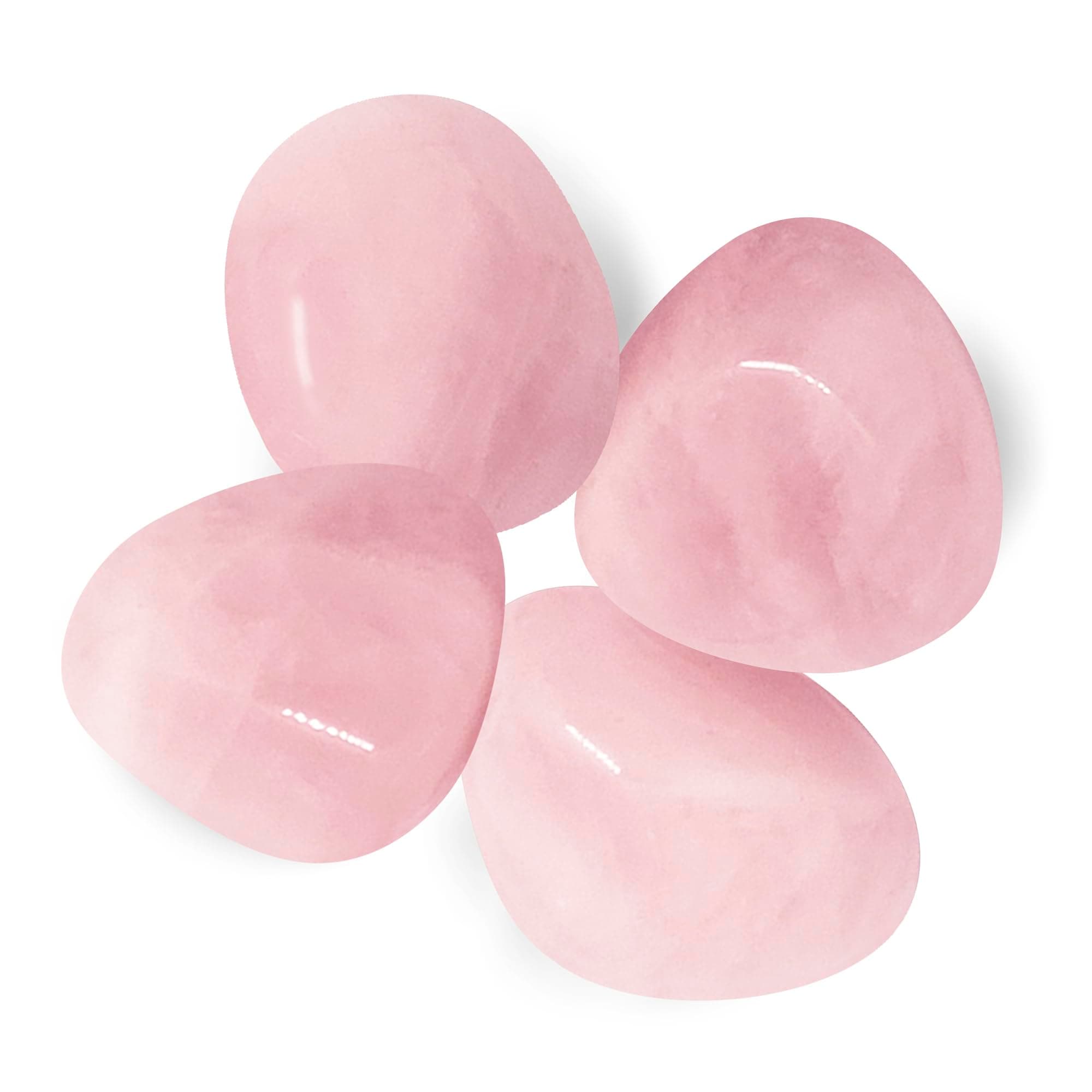SOLAVA Original Rose Quartz Stone Tumble-Natural Pink Crystal Stones Tumble For Healing, Love, Trust, Positivity, Compassion, Manifestation And Meditation-4 Piece
