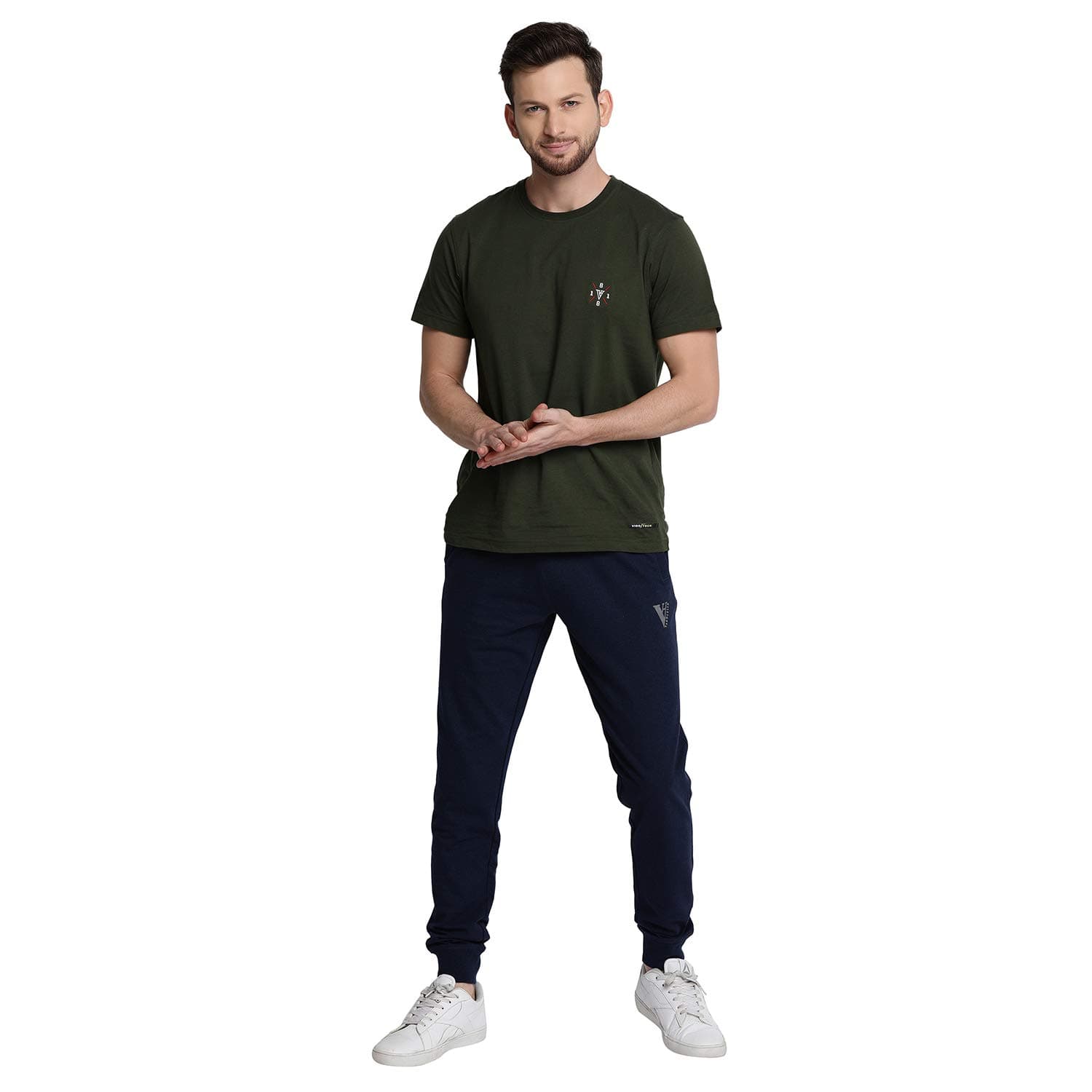 Van Heusen Men Mid Rise Relaxed Track Pants - Antiviral, Zipper Pocket, Breathable