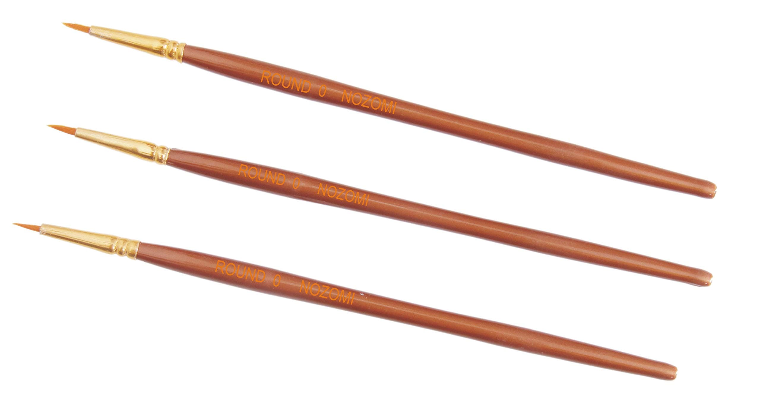 NOZOMI Artist Grade Synthetic Round Tip Brushes for Acrylic/Oil/Watercolor Painting (Size 0)