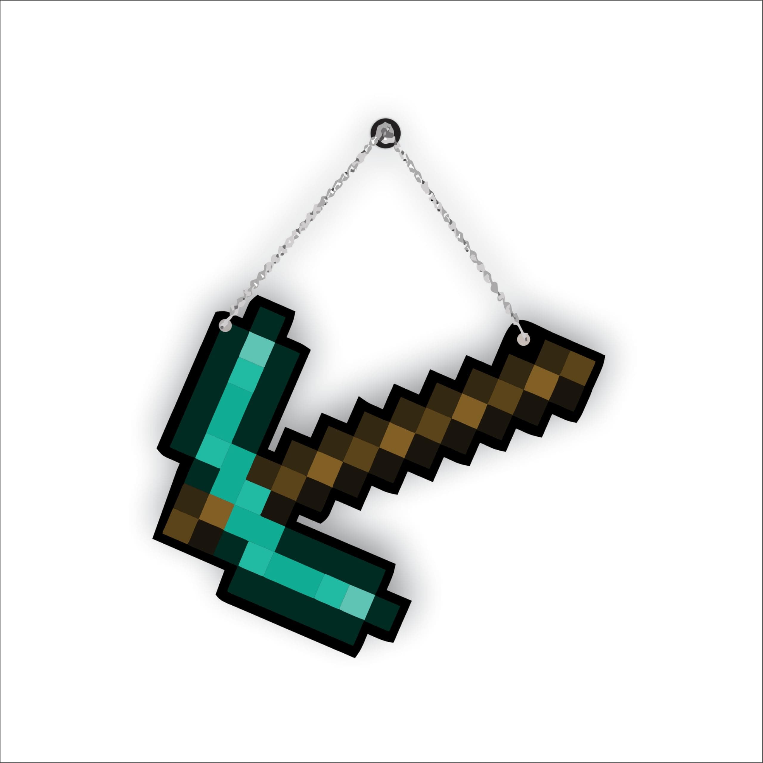 Decor Palace Diamond Pickaxe Wall Hanging Decoration for Kids Room | Gaming Theme Wall Art | Adventure Kit Inspired by Game | Imaginative Present for Boys, Girls and Gamers