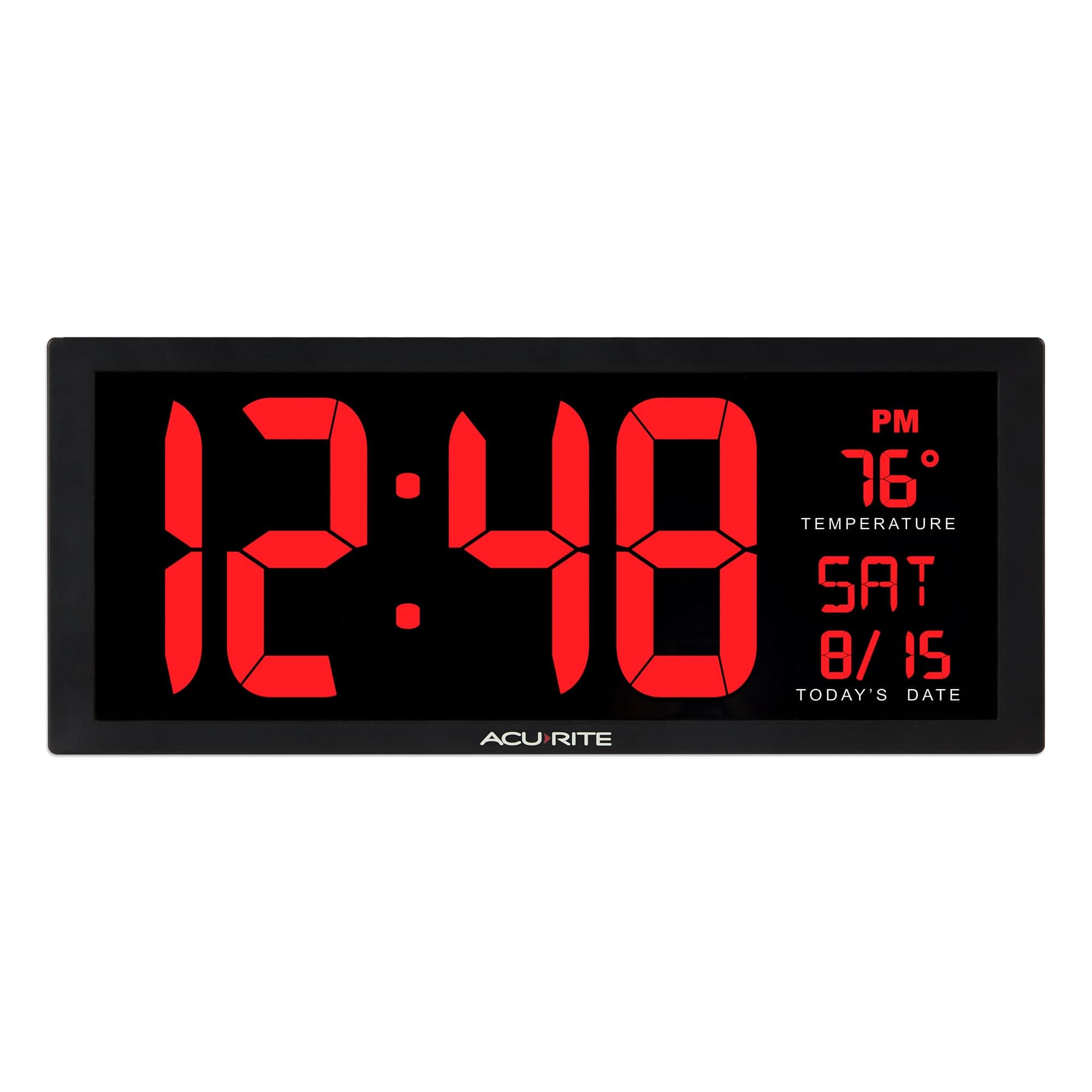 Chaney Instruments AcuRite Digit 14.5 Wall Clock- Multicolour