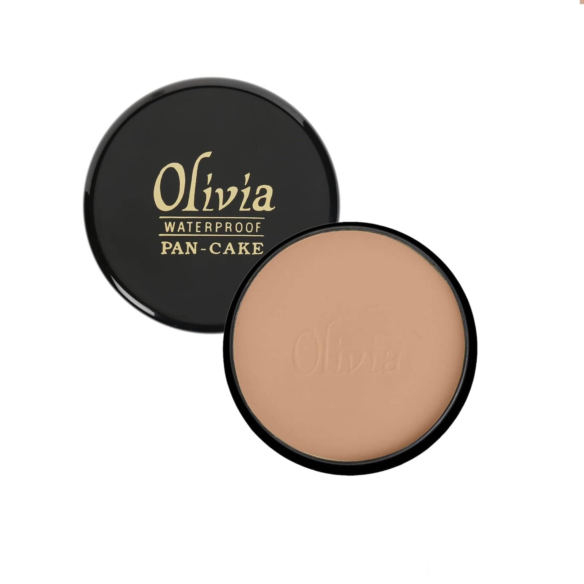 Olivia Pan Cake 100% Waterproof 25g | Full Coverage Makeup Base | Smudge-Proof & Sweat-Resistant | Long-Lasting Velvety Finish | Hides Blemishes | For All Skin Types | Natural Honey - 24