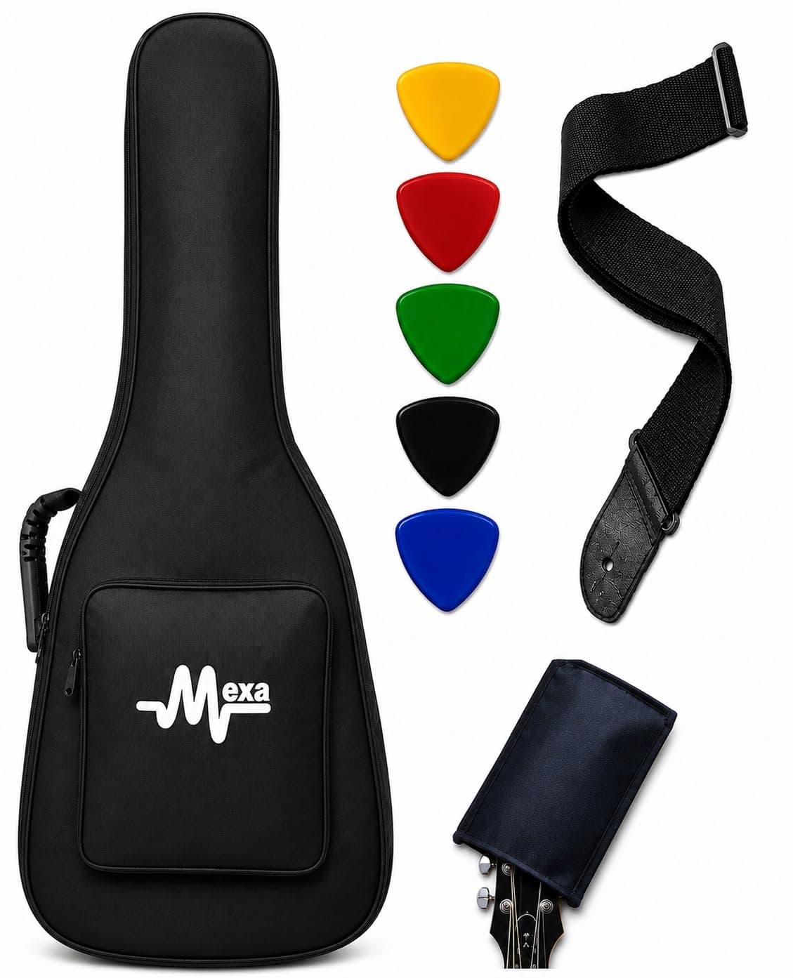 Mexa Acoustic Guitar Bag Padded Compatible with 38; 39; 40; 41; Inches Guitar Like - Fender; Yamaha; Cort; Ibanez; Havana, Kadence; Vault, Henrix, Juarez, Intern, Ashton; Givson Other Brands.