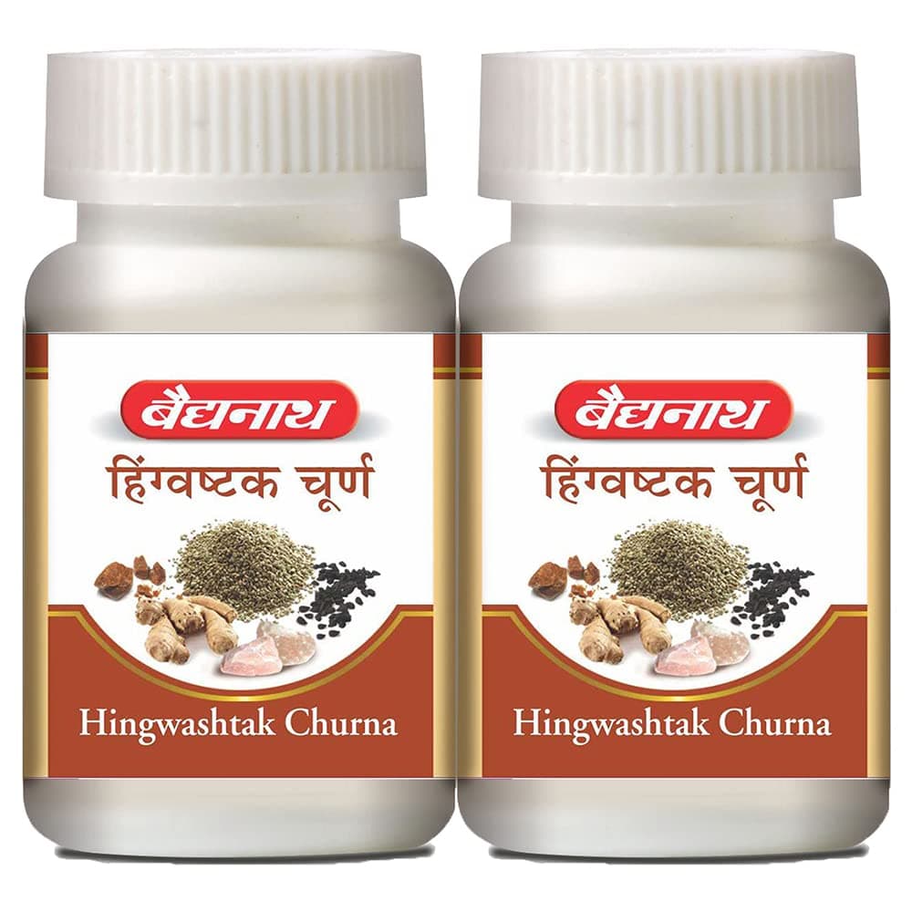 Baidyanath Ayurved Hingwashtak Churna (240gm, 120g X 2) Powder | Effective Gastric Stimulant & Digestive Remedy | Helps in loss of Appetite, Indigestion,Stomach-ache and Loss Of Taste