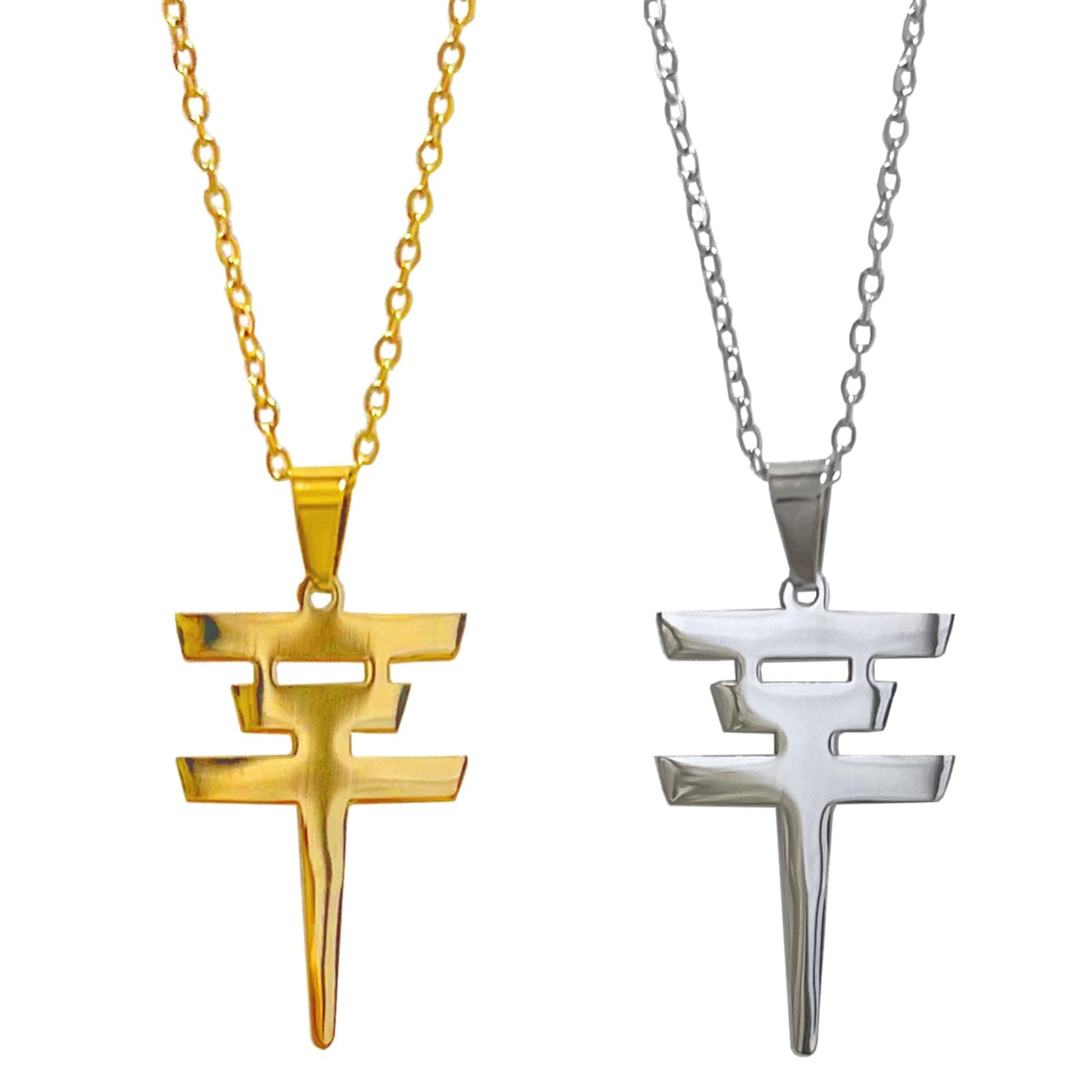 BTREEFLO Tokio Hotel Necklace 2 Pcs Tokyo Hotel Merch Stainless Steel