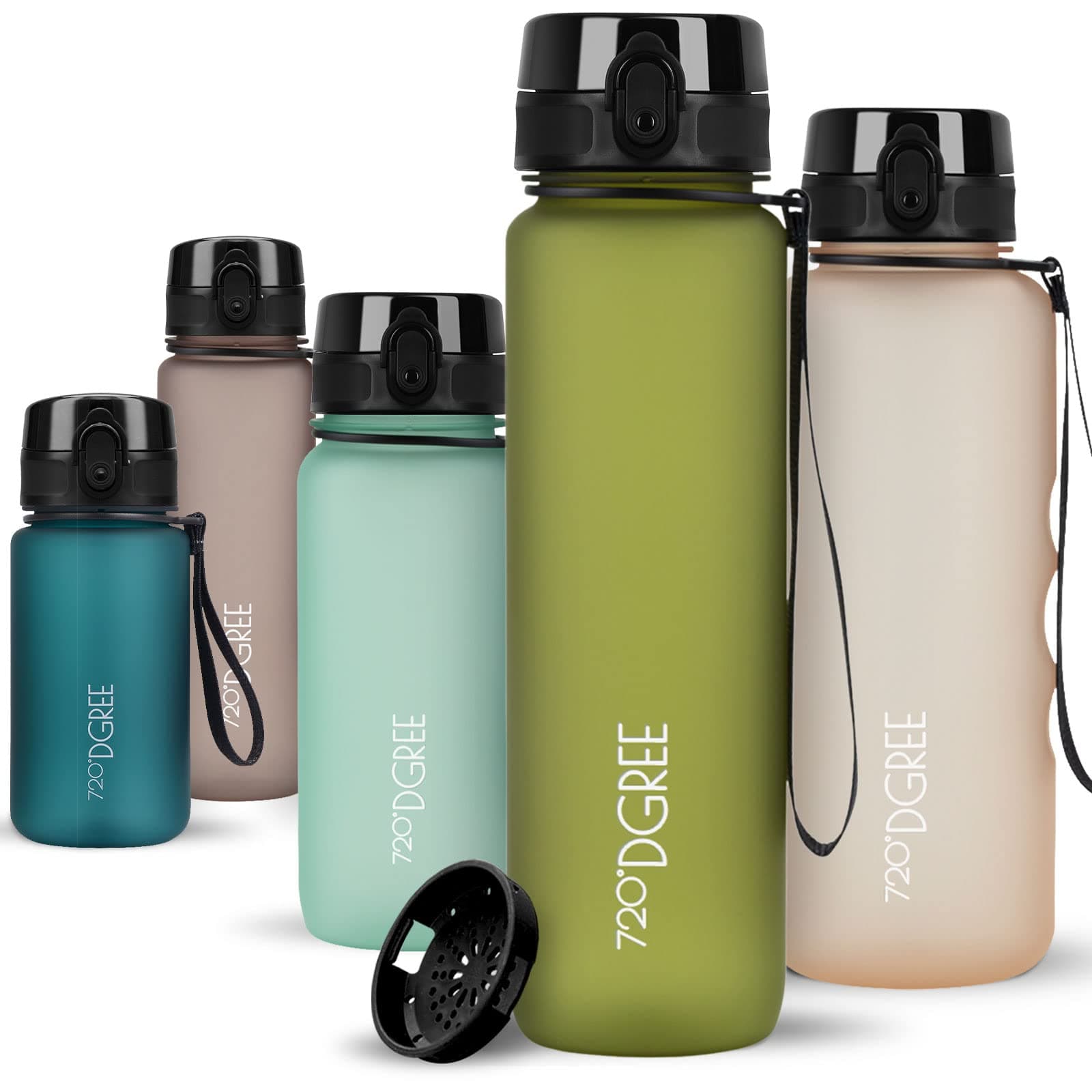 720°DGREE Sipper Water Bottle 1 litre with Fruit Infuser | BPA, BPS Free | Tritan | For Adults & Kids | For Sports, Gym, Office, Workout | Petrol Blue