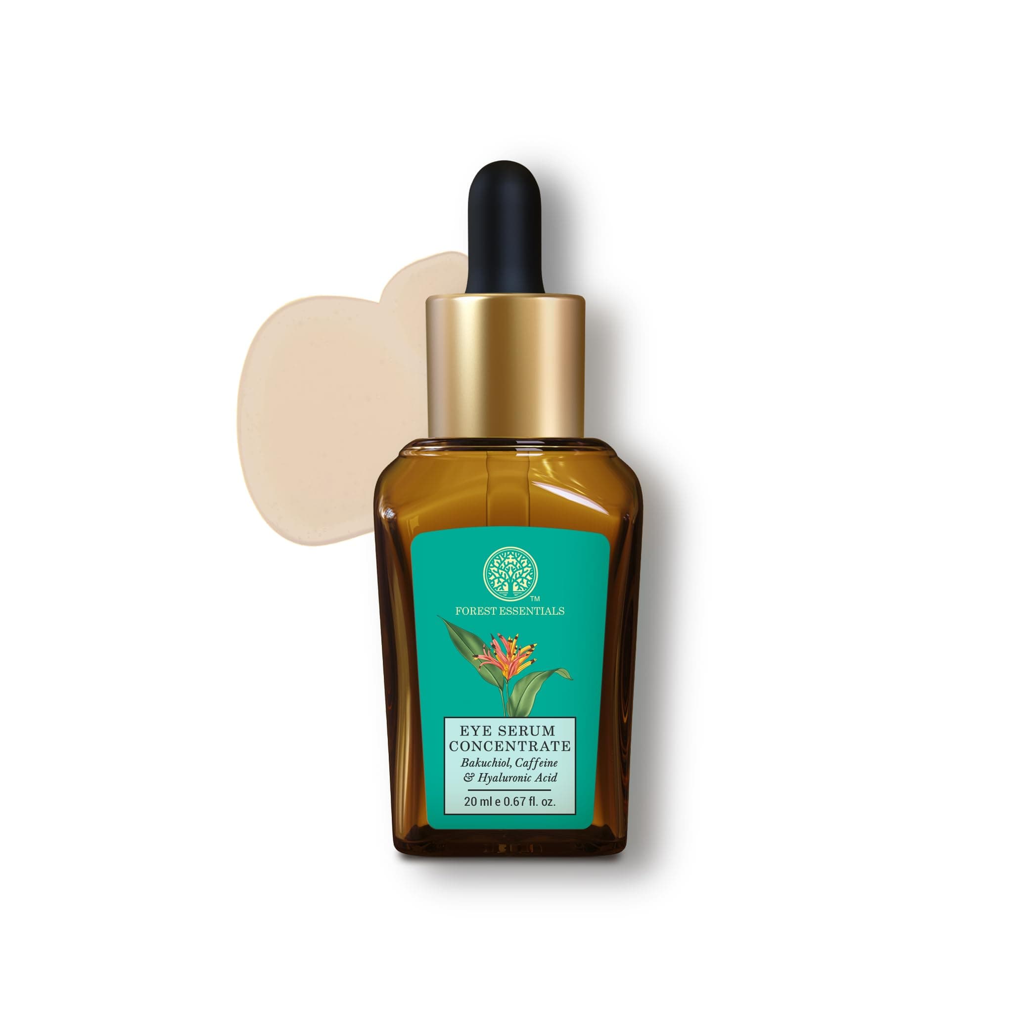 Forest Essentials Under Eye Serum Red Banana Flower & Potato Starch | Ayurvedic Under Eye Treatment | Reduces Dark Circles & Fine Lines
