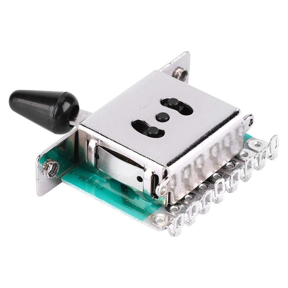 Alomejor Guitar Toggle Switch Electric Guitar 5 Way Pot Switch with Jack Wiring Harness Kit for Pickup Selector